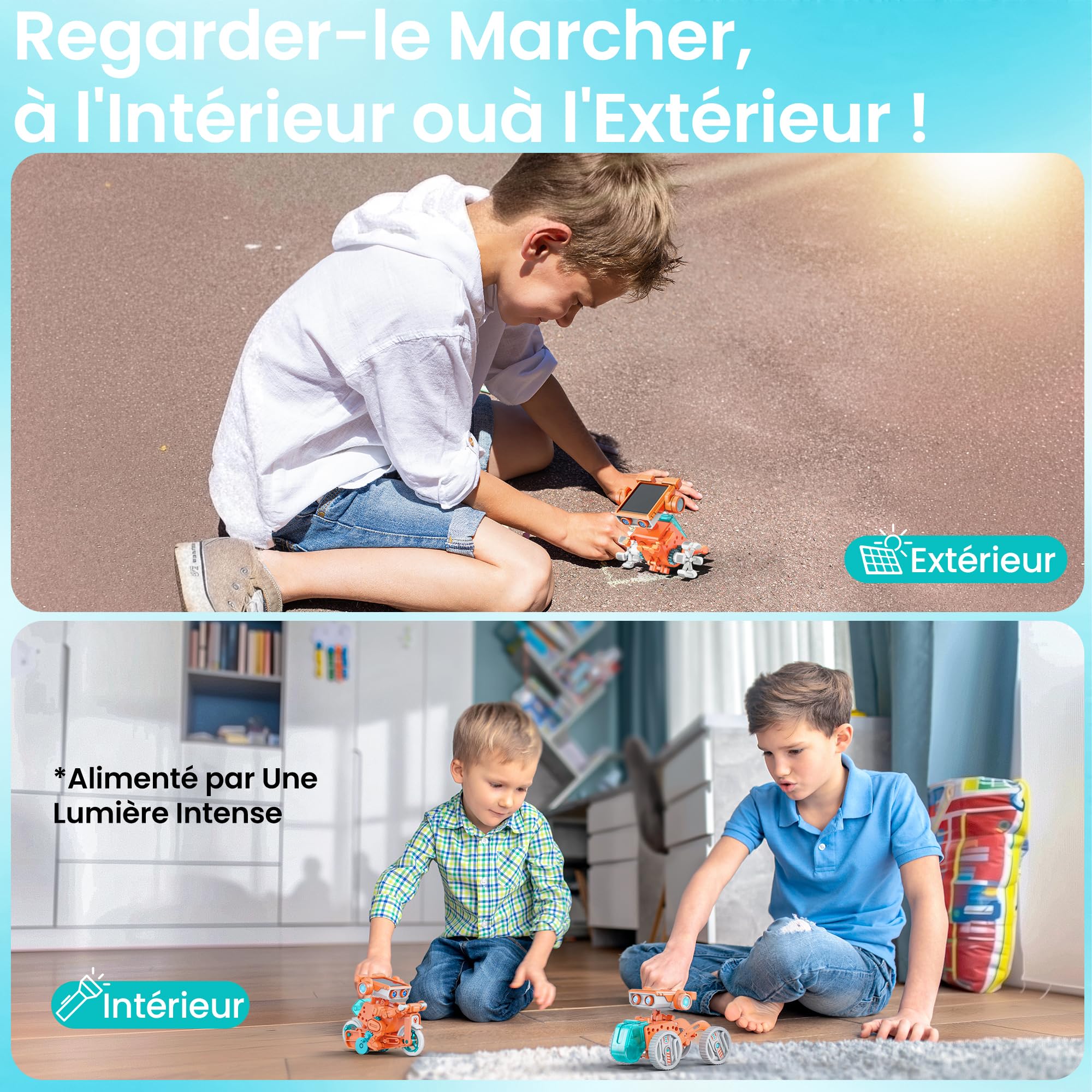 Sillbird 15 en 1 Robot Solaire, Robot Jouet Enfants, Robot Solaire Kit, Solaire Construiction Éducatif, Jouet de Construction, Cadeau pour 8 Ans et Plus, Cadeau Garçon 8 9 10 11 12 Ans, (212Pièces)