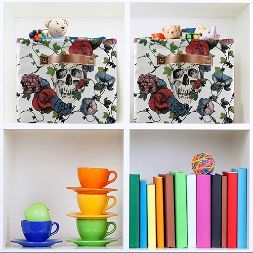 Miniatura 15 de AUUXVA Cesta de almacenamiento de estrellas de mar tropical, playa, conchas marinas, caja de almacenamiento de lona duradera plegable para juguetes