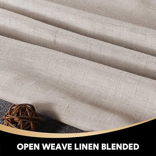 Miniatura 5 de Cortina de puerta de mezcla de lino natural, cortina de privacidad para puerta francesa, cortina de puerta Tricia para ventana de patio, puerta