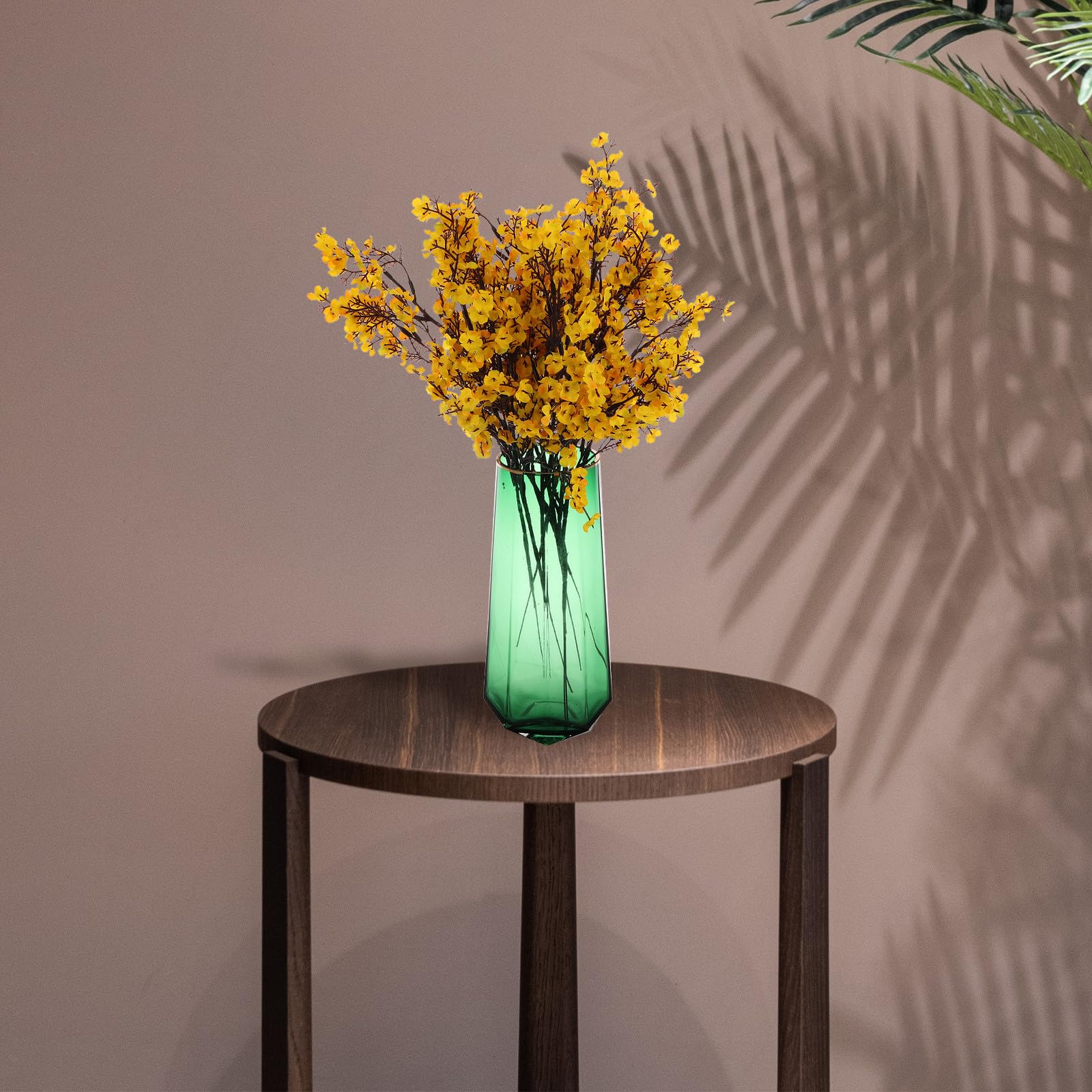 Alasum Kreative Grüne Glasvase als Pflanzgefäß und Tischdeko Blumenvase aus Glas für Hochzeitsfeier und Wohnraumgestaltung