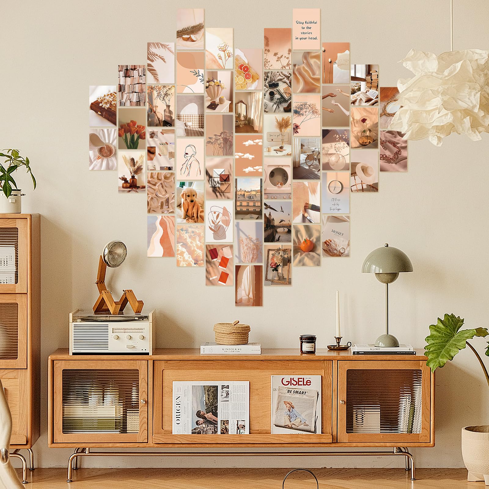 Ziyonix 50 Stück Wandcollagen Aesthetic Deko Poster Set, Zimmer Deko Aesthetic Wall Collage Kit Bilder Schlafzimmer Fotosammlung für Wohnheim-Dekor, Wanddekoration, Ästhetische Foto-Display