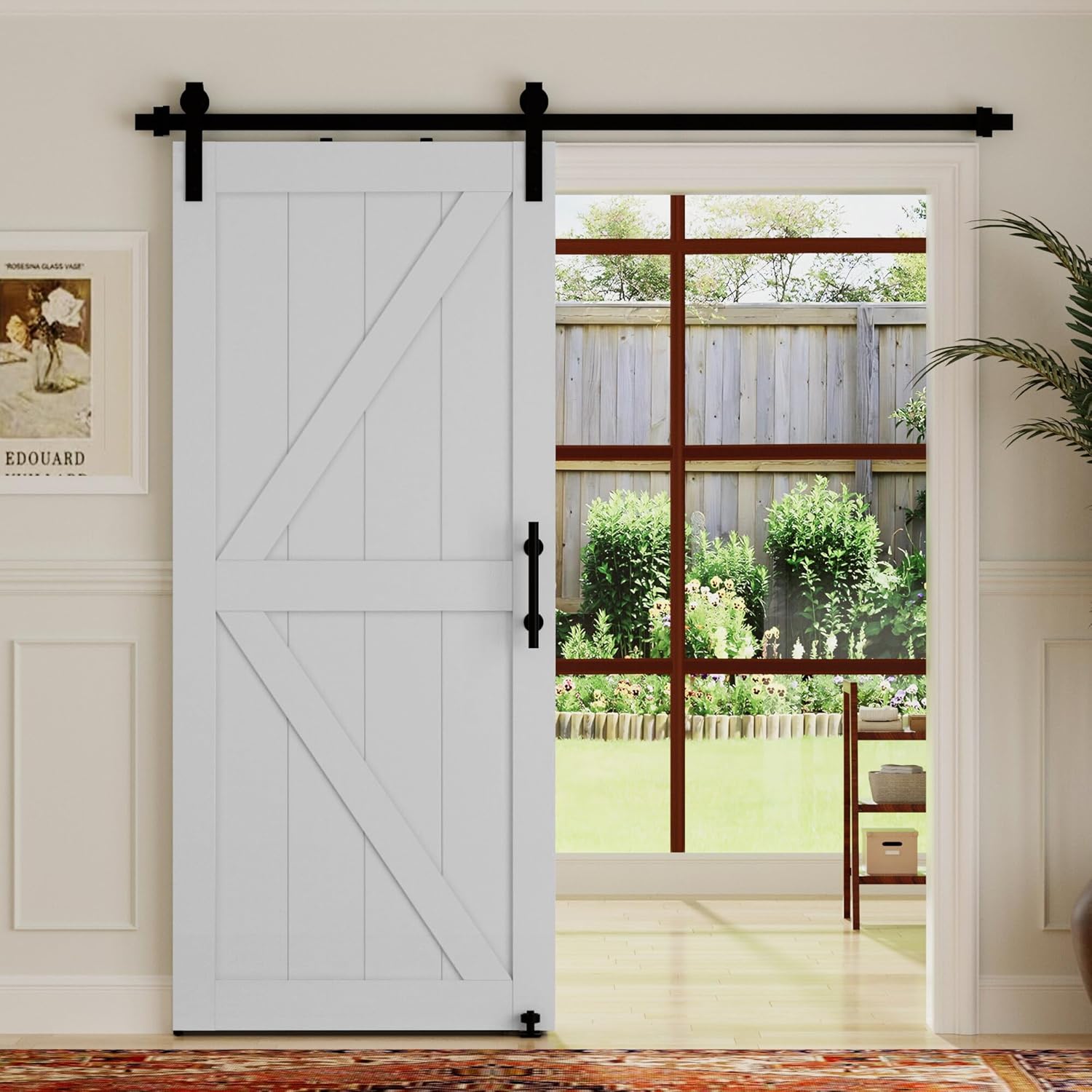 Amazon.com: 30" W x 84" H Barn Door with K-Design, Sliding Barn Door ...