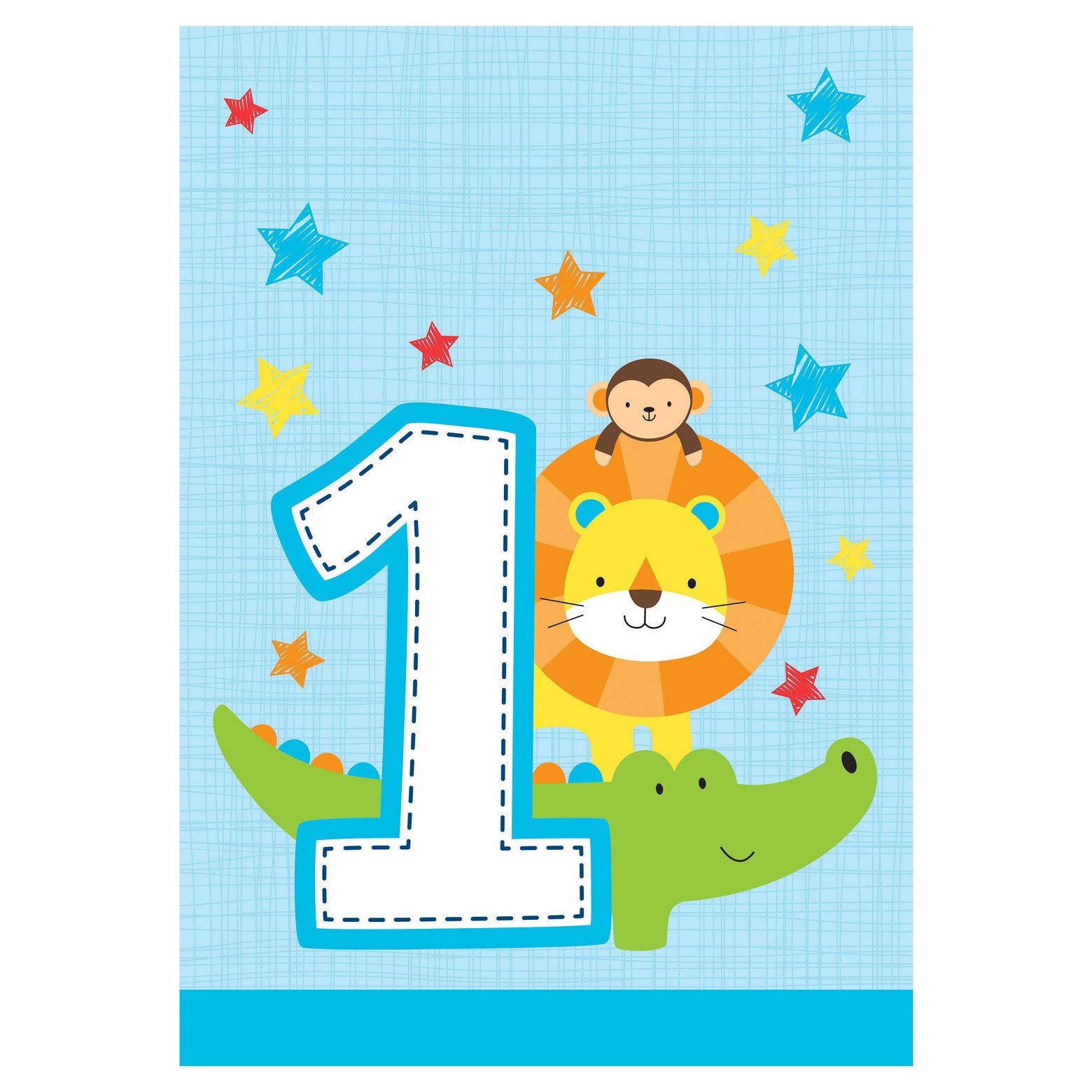 Creative Converting One Is Fun Boy Party Loot Bags 8-Pieces