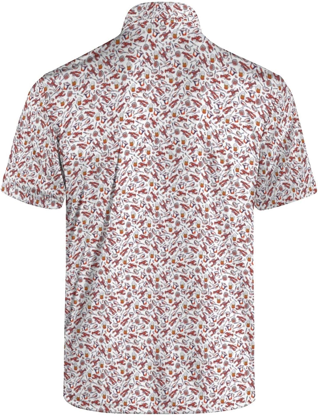 Funny Golf Polos for Men Print Short Sleeve Golf Shirts Quick Dry Collared Performance Polo Shirts Gifts for Men