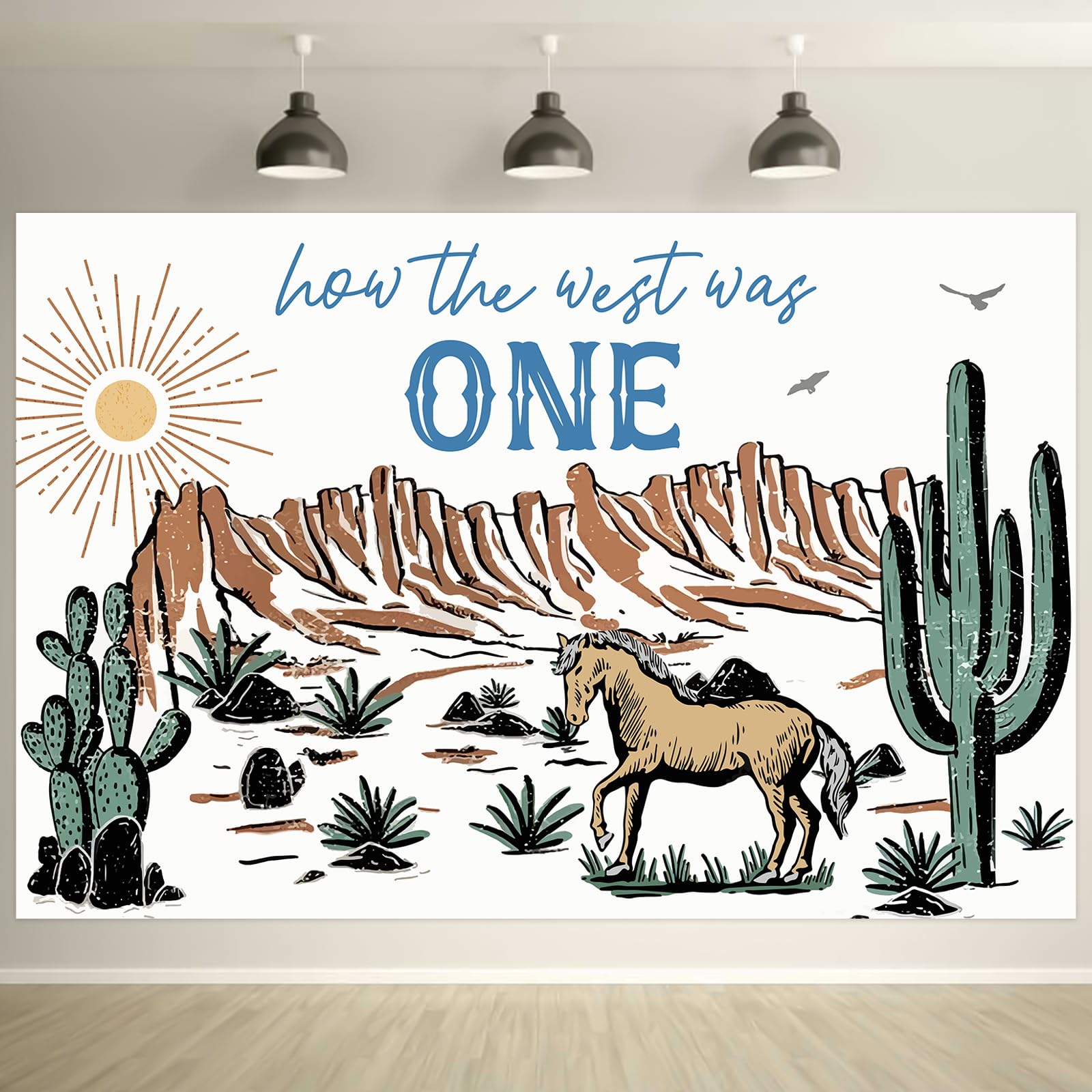 Wonmelody Cowboy 1st Birthday Decorations for Boys How The West was One Birthday Backdrop How The West was One Bday Decor First Rodeo Bday Party Decor