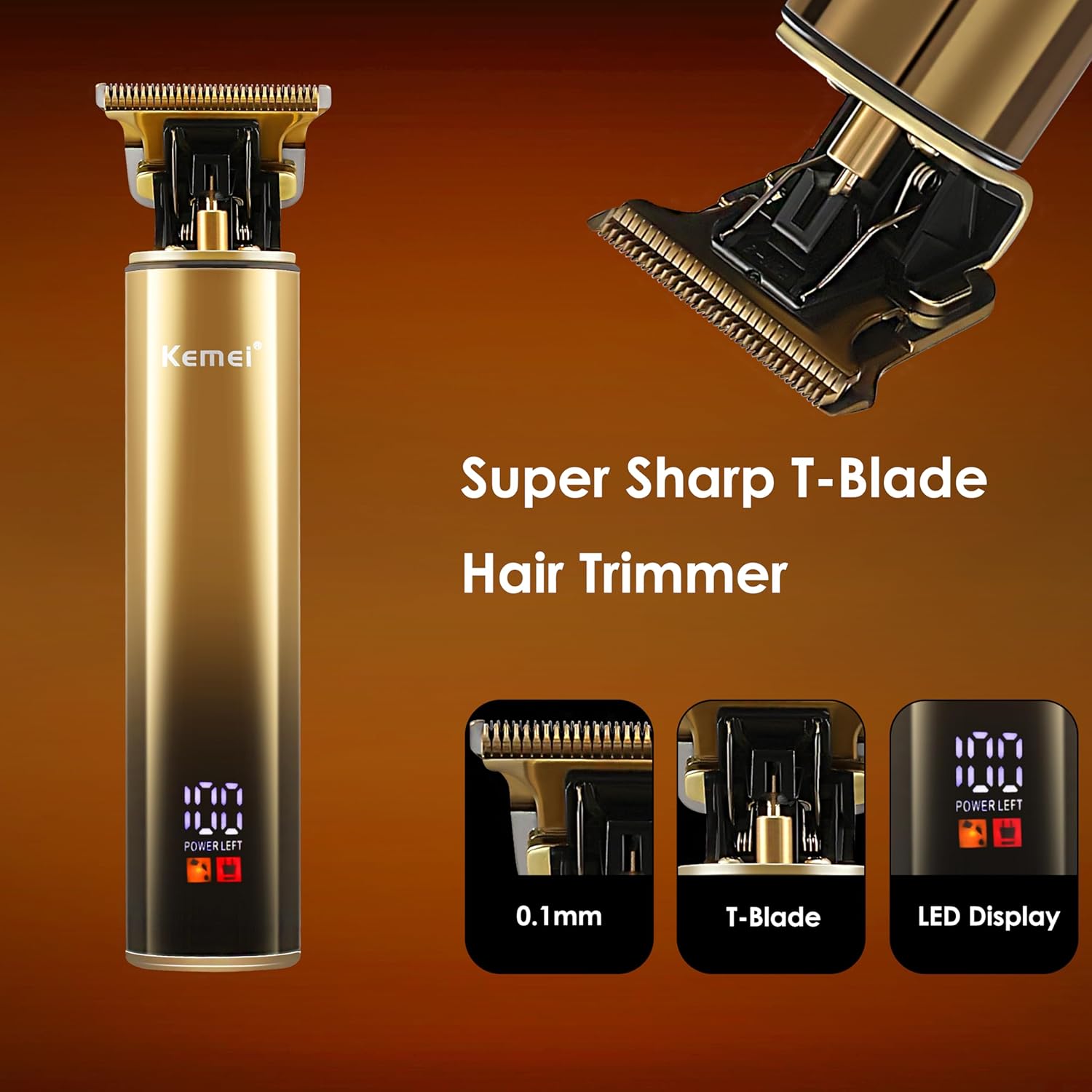 KEMEI Foil Shavers,Bald Head Shaver,Electric Razor for Men,with Hair Trimmer Barber Trimmers Waterproof Cordless - Image 3