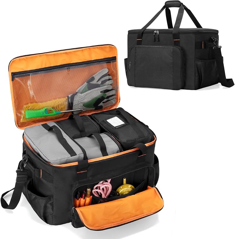 Camping Organizers and Storage, 4 Camping Packing Cubes with Carrying Bag | for Easy Storage and Transport, 5-in-one Tactical Bag with Hard Bottom, Patented Design