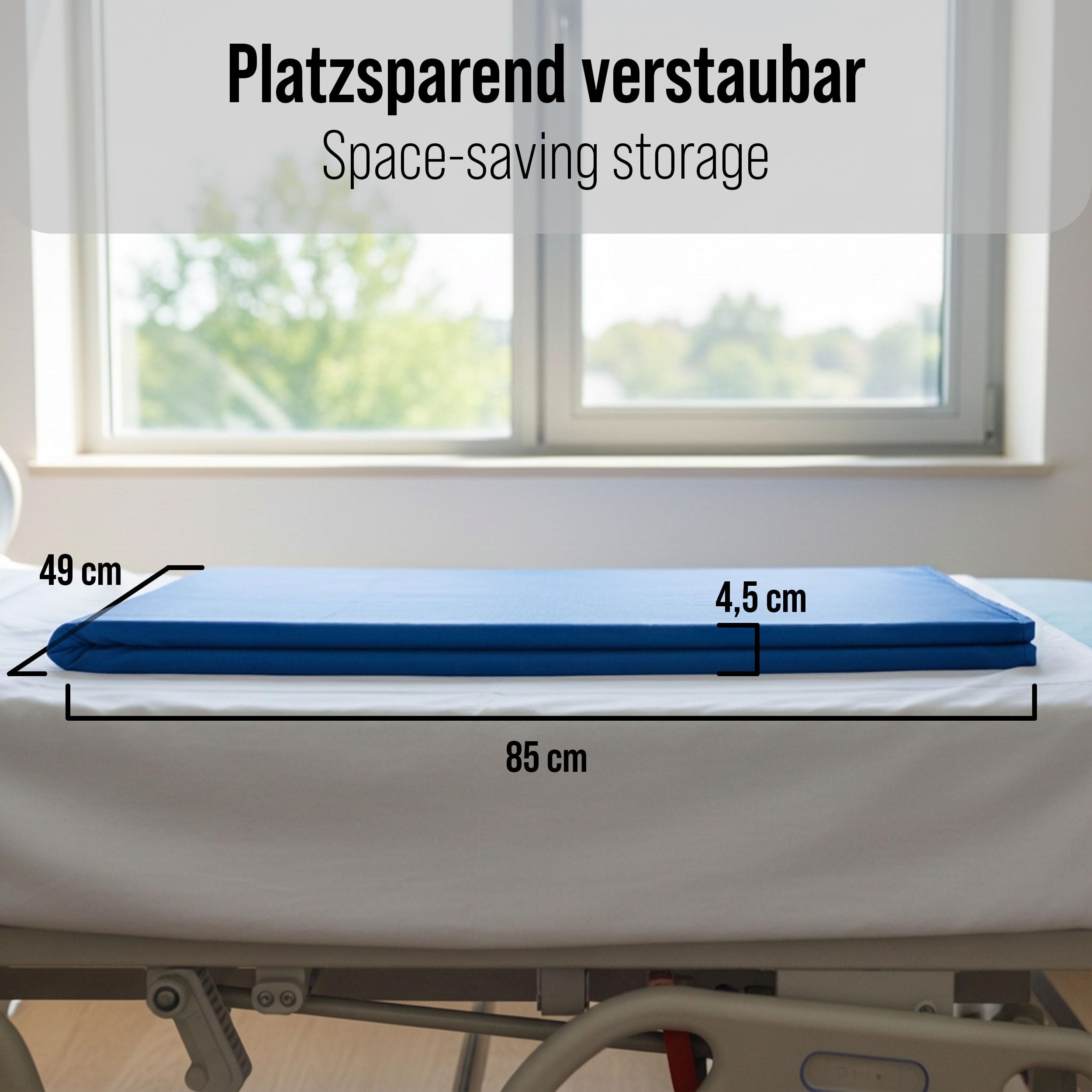Pulox RB-100 Rollboard Umbettungshilfe Transferbrett bis 150 kg | Medizinisches Transferbrett für den Patiententransfer, stabile Umbettungshilfe mit Belastbarkeit bis 150 kg