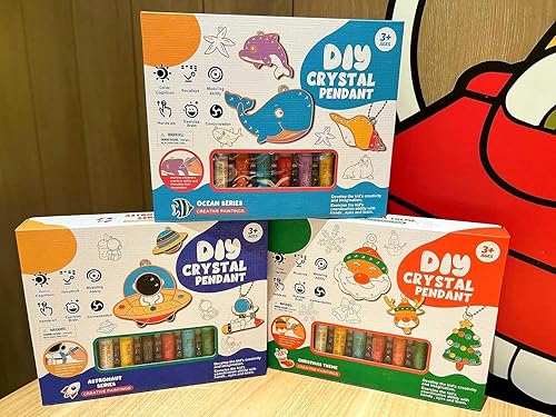 Miniatura 3 de Juego de arte y manualidades de pintura de cristal para manualidades, arte de ventana para niños, kit de pintura de cristal, manualidades y