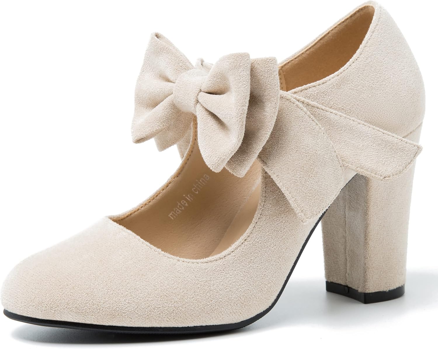 MAIERNISI Women's Mary Jane Pumps - Chunky Heel Comfort