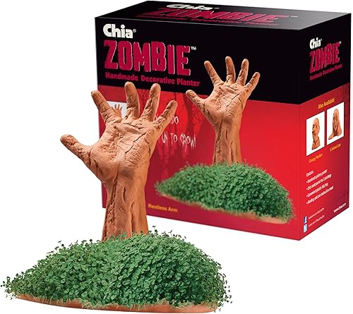 Miniatura 10 de Chia Pet Thing - Miércoles con paquete de semillas, maceta decorativa de cerámica, fácil de hacer y divertida de cultivar, regalo novedoso, perfecto