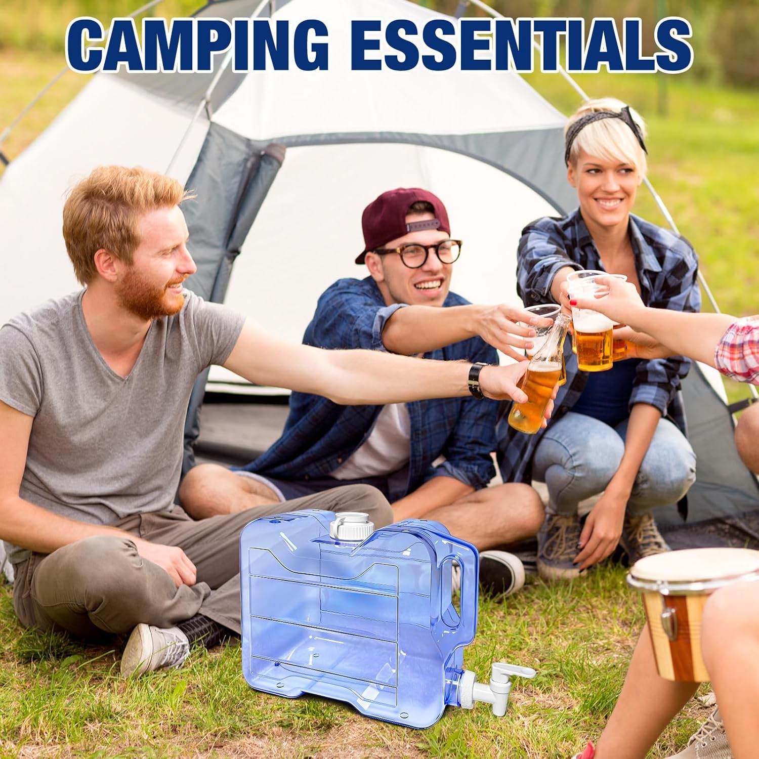 2 Pack Fridge Water Dispensers Bottle with Leak-proof Spigot and Convenient Handle Reusable Plastic Juice Beverage Dispenser Water Jug for Party Refrigerator Drink Iced Tea Juice Storage - Image 6