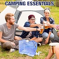 Vista 6 de 2 Pack Fridge Water Dispensers Bottle with Leak-proof Spigot and Convenient Handle Reusable Plastic Juice Beverage Dispenser Water Jug for Party