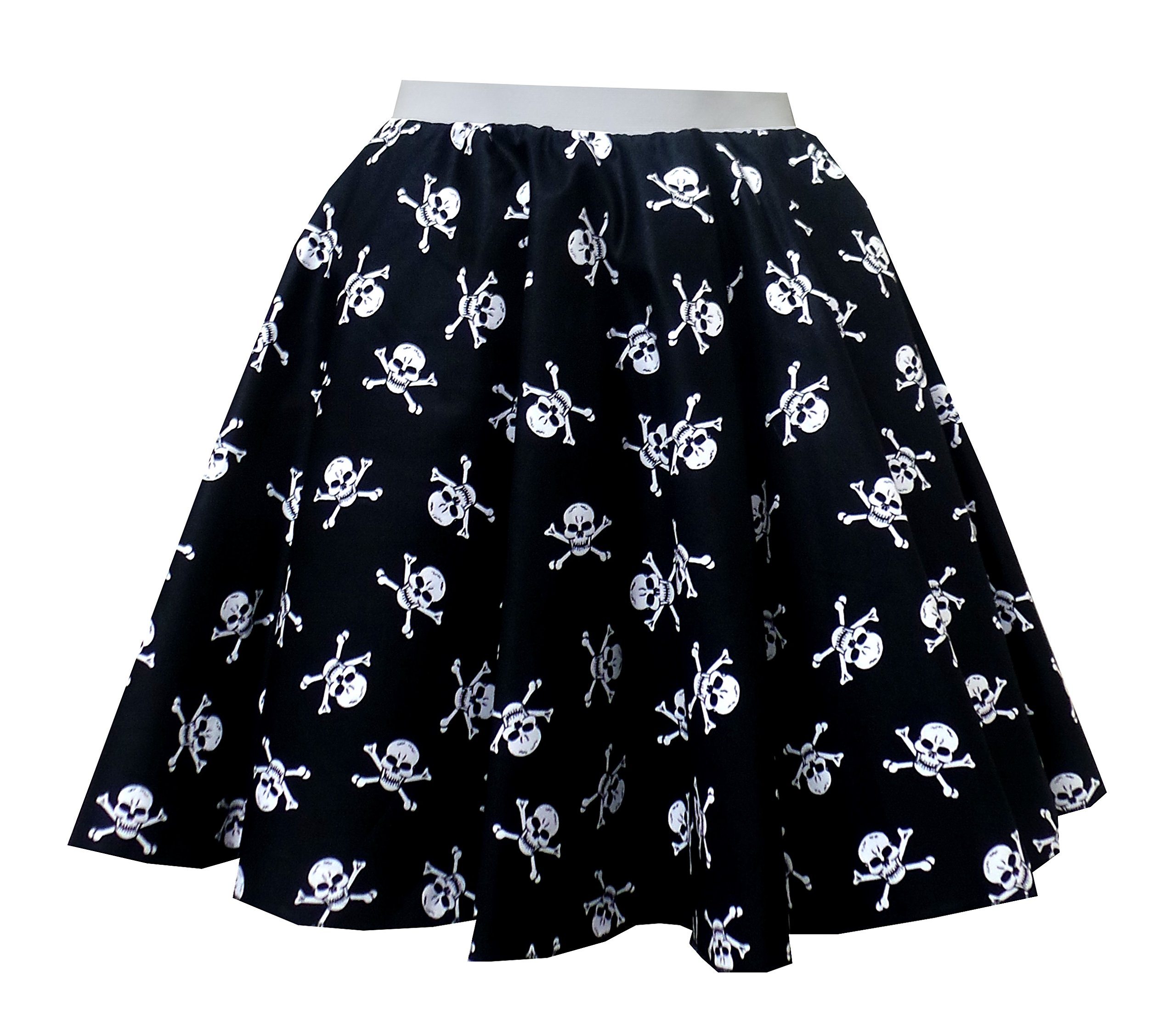 Mums Essentials Pirate Skull Skirts Black and White Children Sizes (6-9 (Waist 22"))