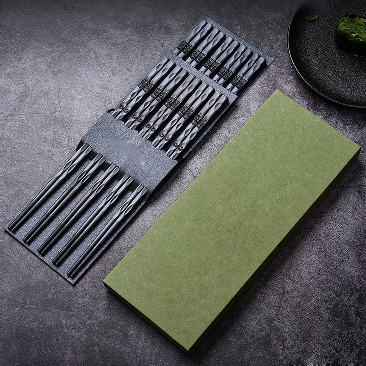 Baguettes Baguettes Baguettes en Bois Baguettes Ménage Antidérapantes Résistance Haute Température 10 Paires(E24.3cm)