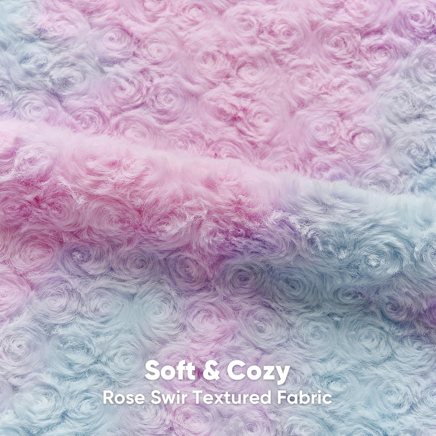 FUTEI Purple Decorative Throw Pillow Covers 18x18 Inch Set of 2,Soft Cozy Colorful Rose Swirl Texture Cushion Case,Valentine's Day Home Decor for Couch Bed Living Room