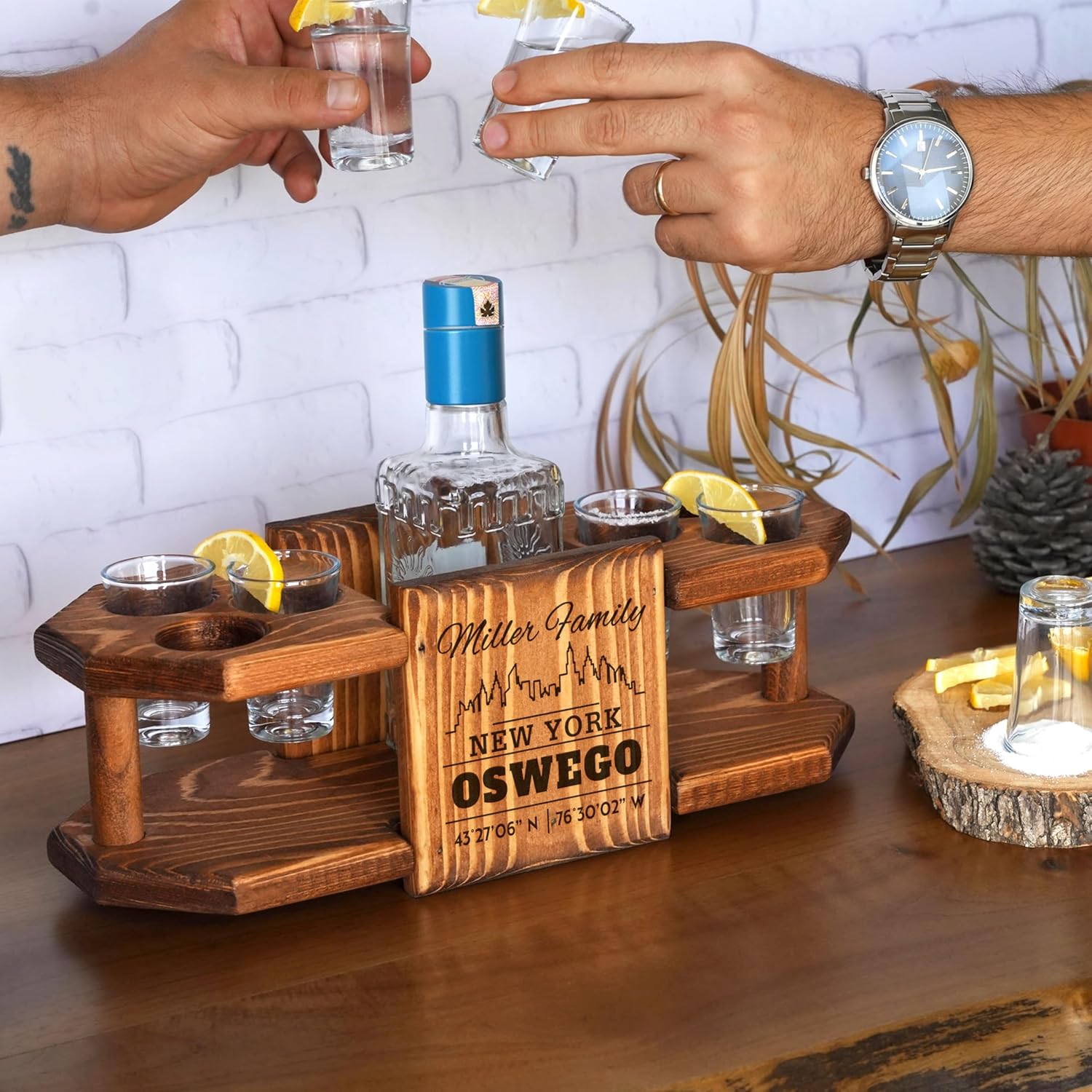 Personalized Housewarming Gift State Map Tequila Shot Board, Custom New Home Gift