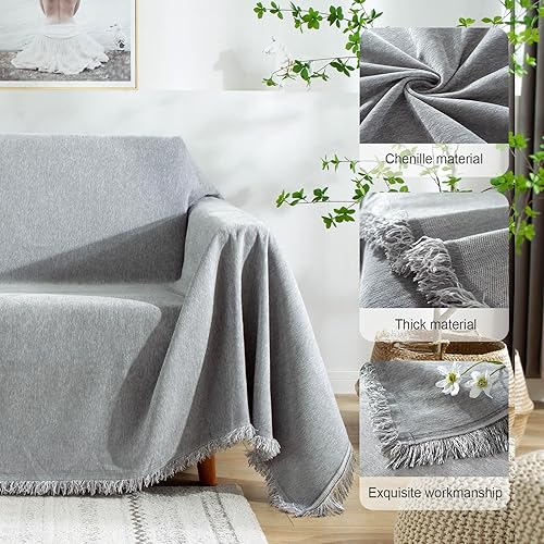 Miniatura 75 de Funda de sofá impermeable para mascotas, extra ancha, resistente al agua, lavable, para 3 cojines, a prueba de arañazos, para perros y gatos, 95 x