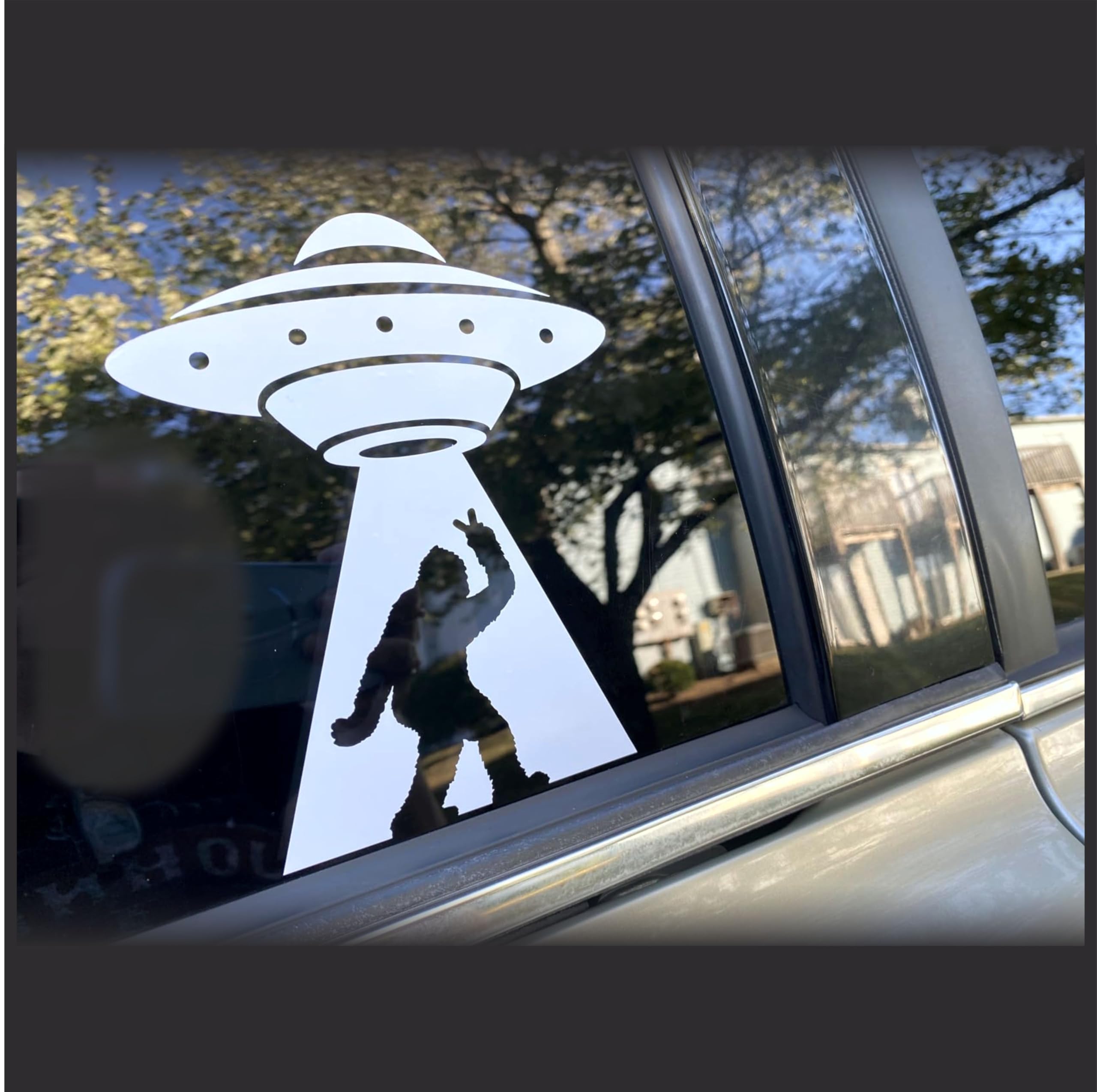 Bigfoot "I Believe" Flying Saucer Decal - Car Window/Bumper Sticker, 3.5" Multicolor 1 thumbnail image