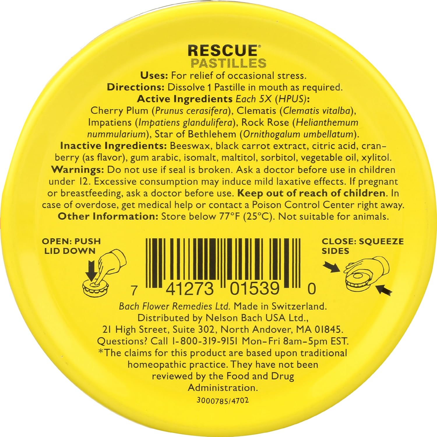 BACH Rescue Pastilles Cranberry, 1.7 OZ - Image 2