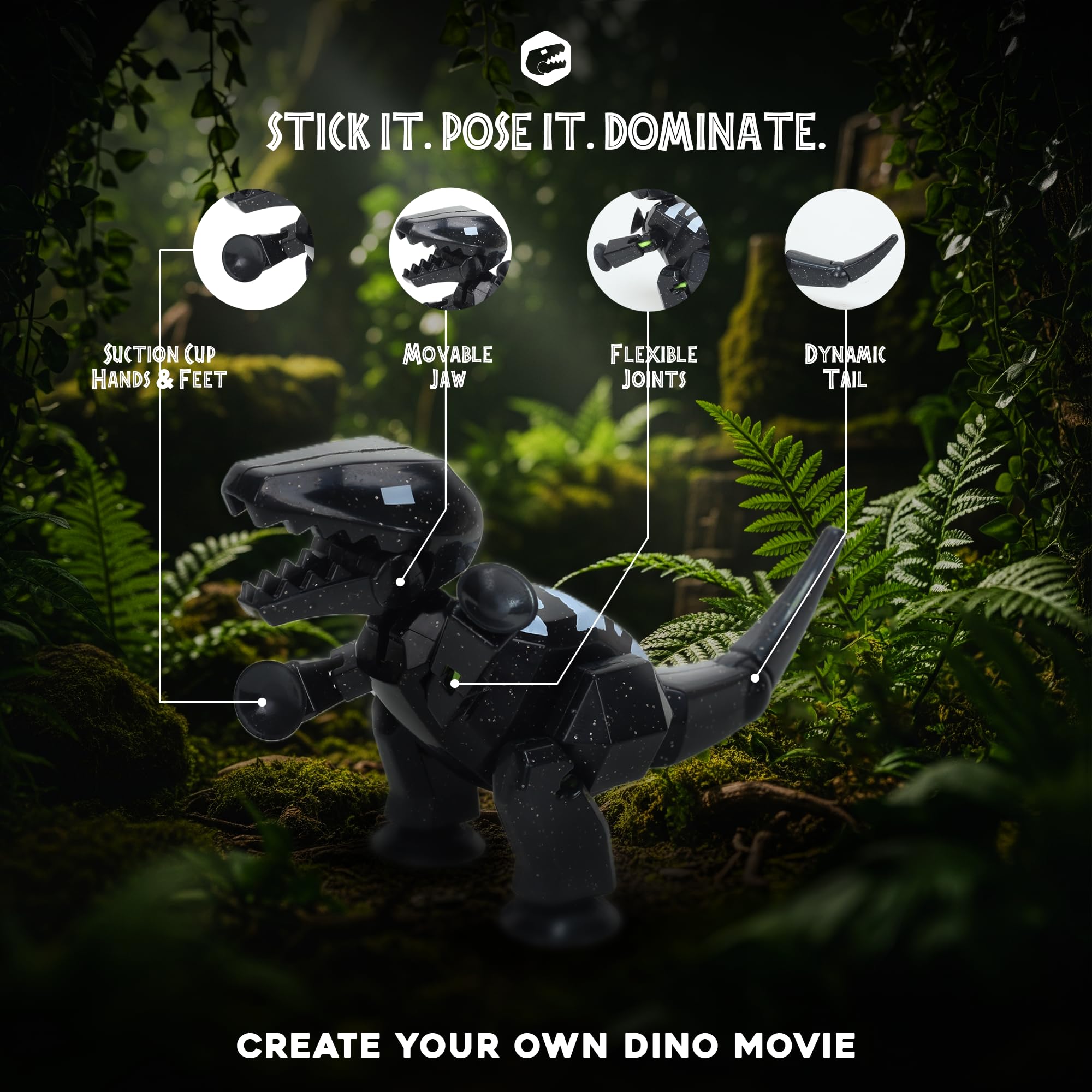 Zing Stikbot MEGA Dino Space Black T-REX – 6