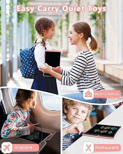 Miniatura 6 de KOKODI Paquete de 10 tabletas de escritura LCD de 8.5 pulgadas para niños, tabla de garabatos colorida, juguetes educativos de viaje para auto,