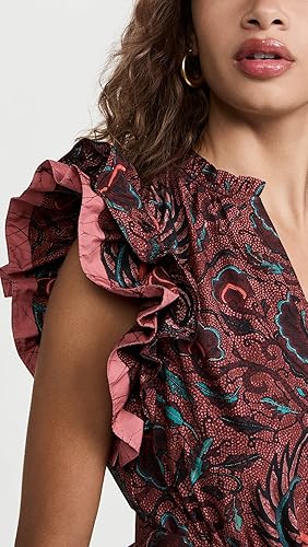 Vista 6 de Ulla Johnson Vestido Honoria para mujer, Carmín