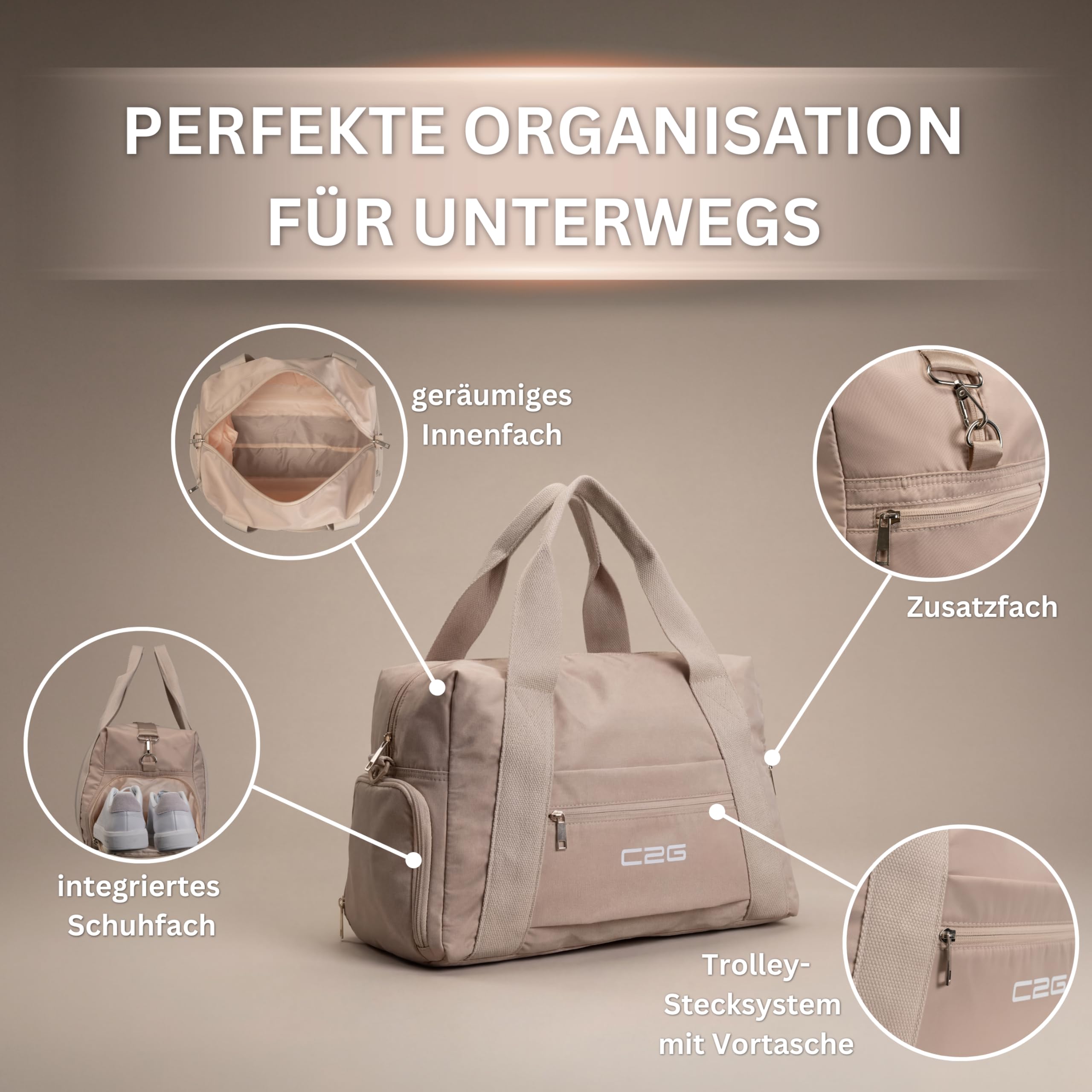 Handgepäck Tasche 40x30x20, 20L Ryanair Handgepäck fürs Flugzeug, Gym Tasche, Ryan Airlines Bag, Weekender Damen, Reisetasche, Travel Bag