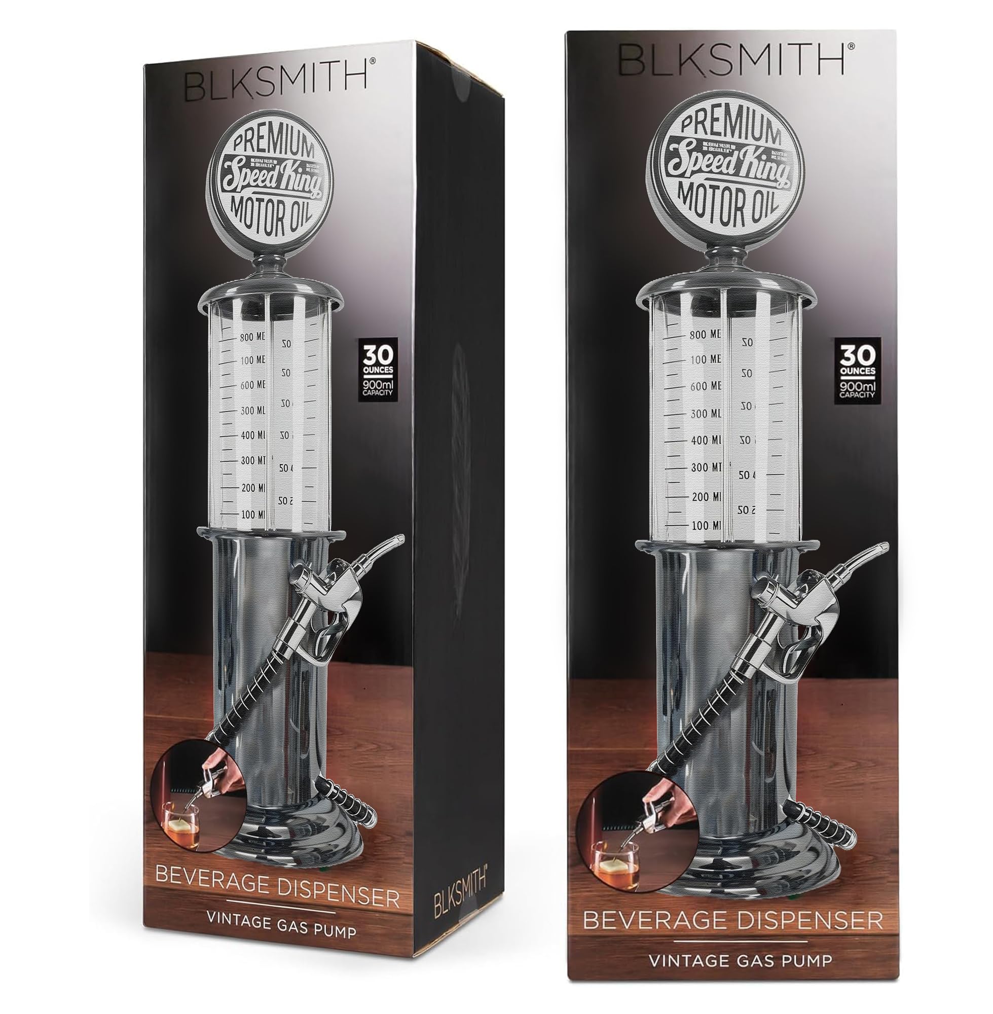 Dispensador de licor para bar en el hogar | Decantador de licor de plástico cromado estilo vintage de 30 onzas líquidas para decoración de cuevas de hombre, dispensador de bebidas para whisky 7