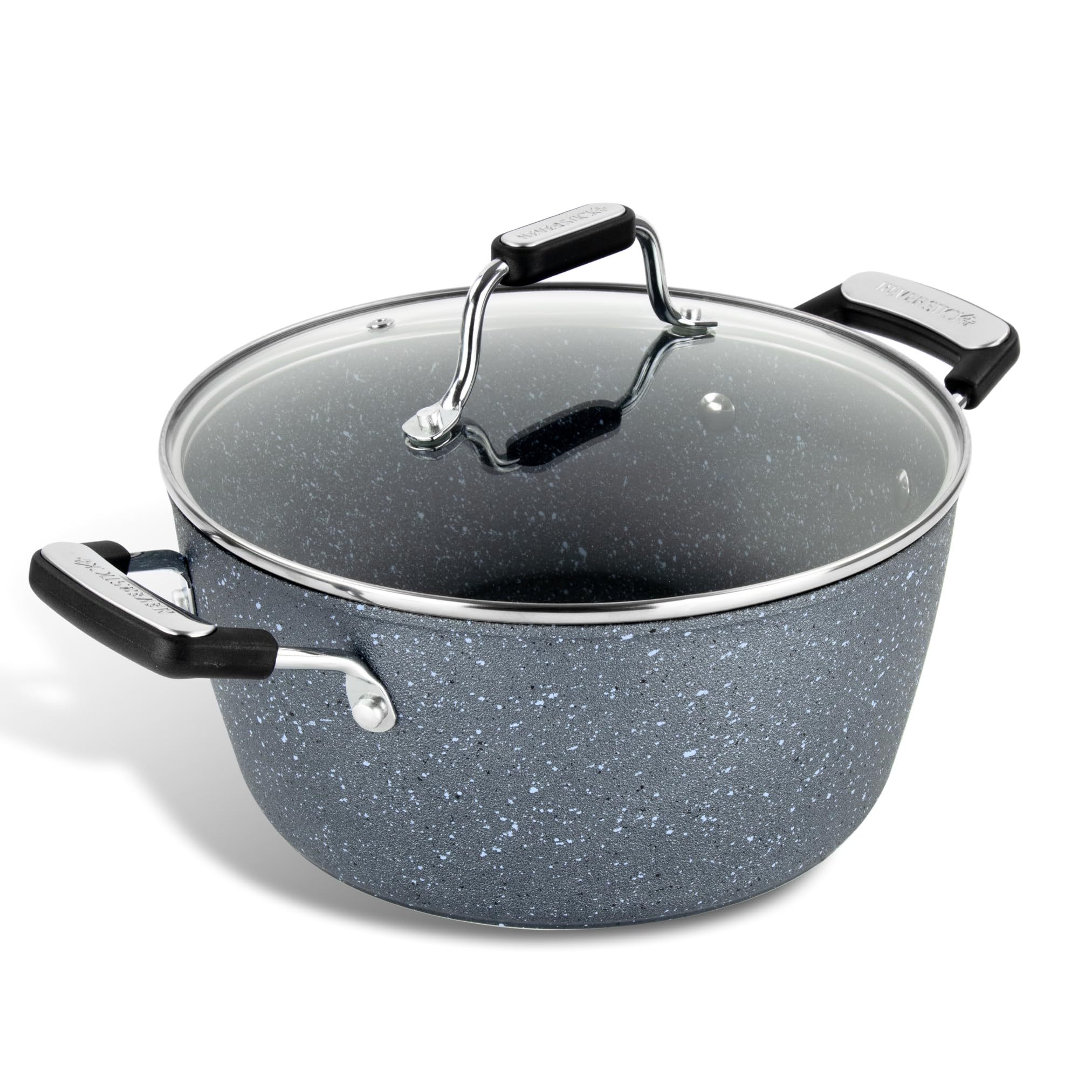 Scoville EXPERT Neverstick+ 24cm Stock Pot with Lid, 3.5L Capacity, Small Deep Non-Stick Cooking Pot for Stovetop, Suitable for All Hobs, Dishwasher Safe, PFOA Free, Ergonomic Handles, Aluminium, Grey