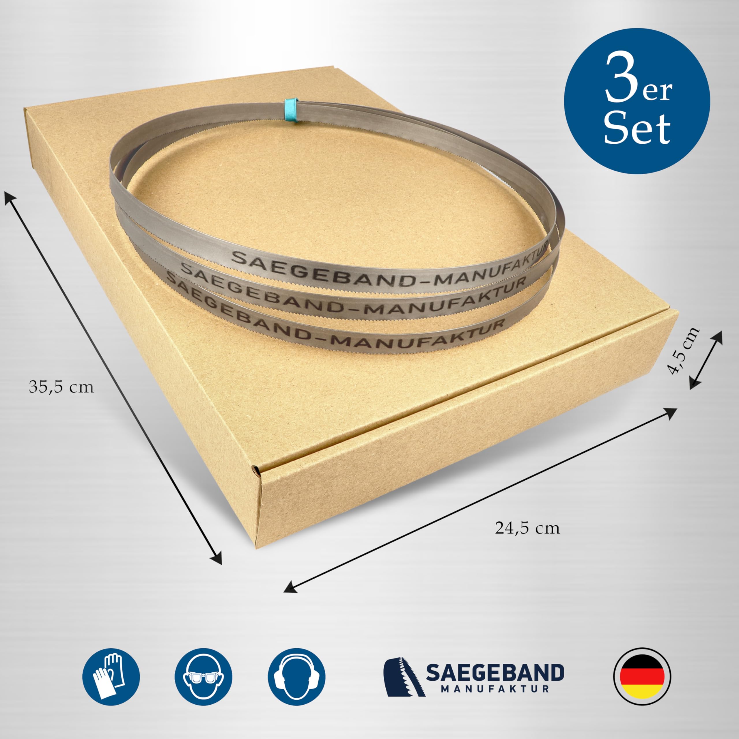3 x Bimetall Sägeband 733 x 13 x 0,5 mm mit 14/18 ZpZ für Akku Bandsäge Bosch GCB 18 V-Li Prof.
