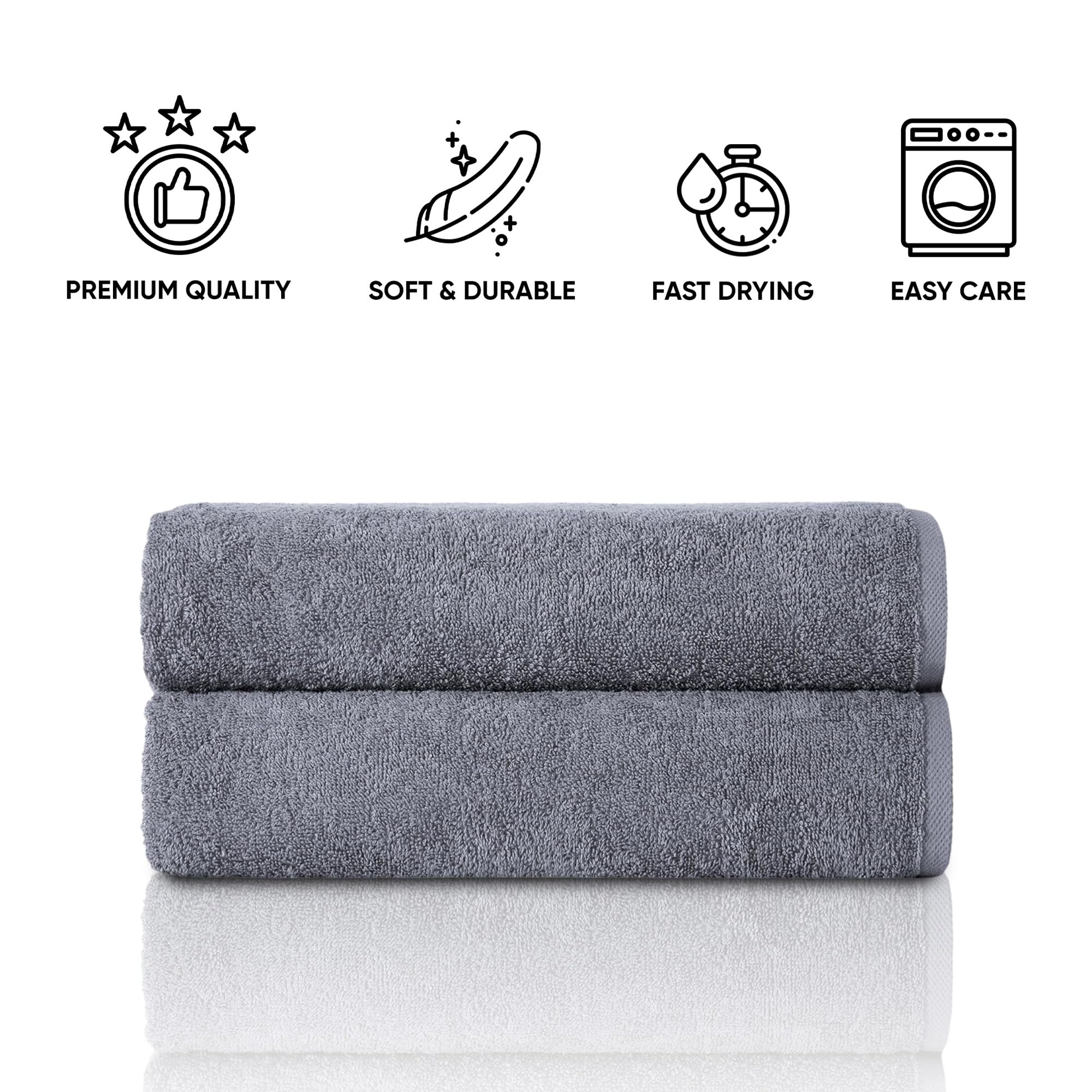 Towels Beyond Set di Asciugamani da Bagno Classici turchi, Set Completo da Bagno con Grande Telo da Bagno Incluso, Realizzato in 100% Cotone Turco 8 Piece Set Seagrass