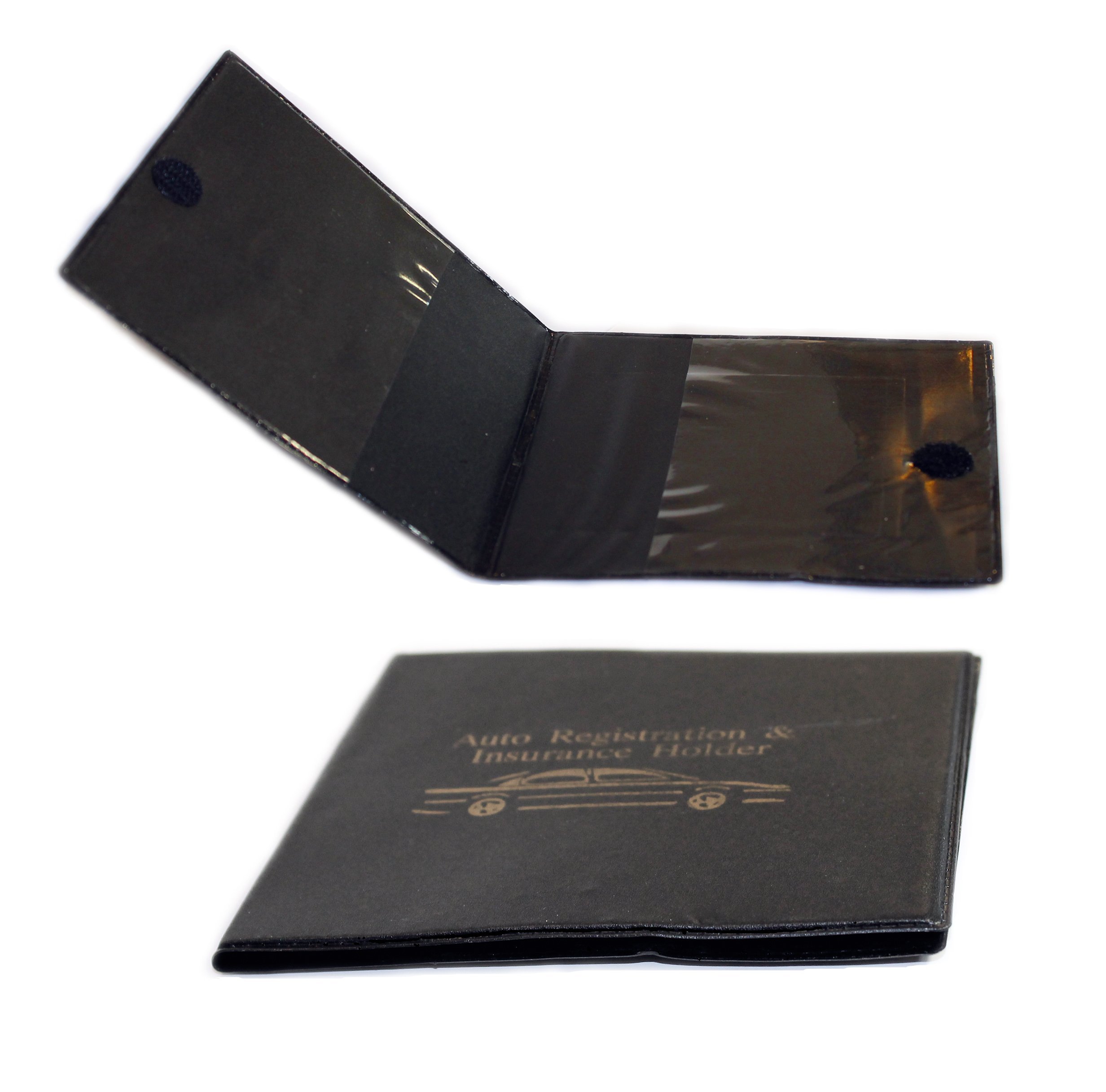 Set of 2 Vinyl Wallets for Car Auto Registration, Car Insurance, Important Documents