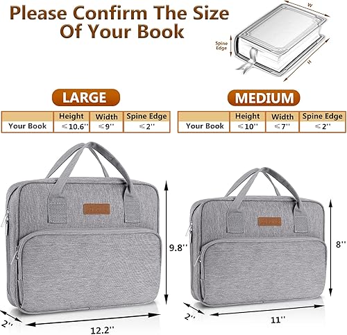 Miniatura 3 de Losong Funda de Biblia para mujeres y hombres funda de transporte de la Biblia con asa duradera y organizador de múltiples bolsillos bolsa de