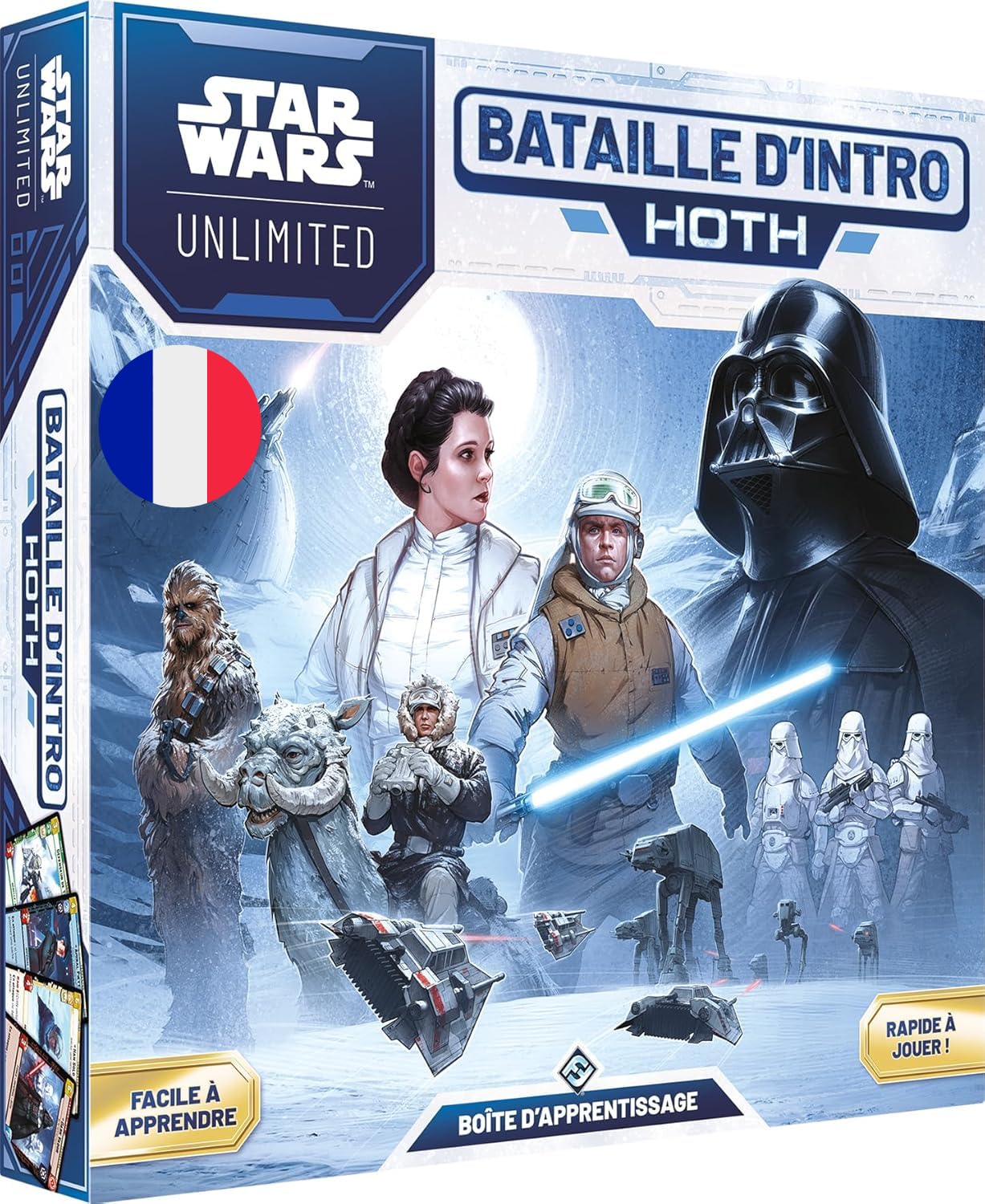 Asmodee - Star Wars: Unlimited TCG - Battle of Intro Hoth - Easy to Learn Trading Card Game for Two Players with Darth Vader & Leia Decks, Ages 12+, 20 Min, French