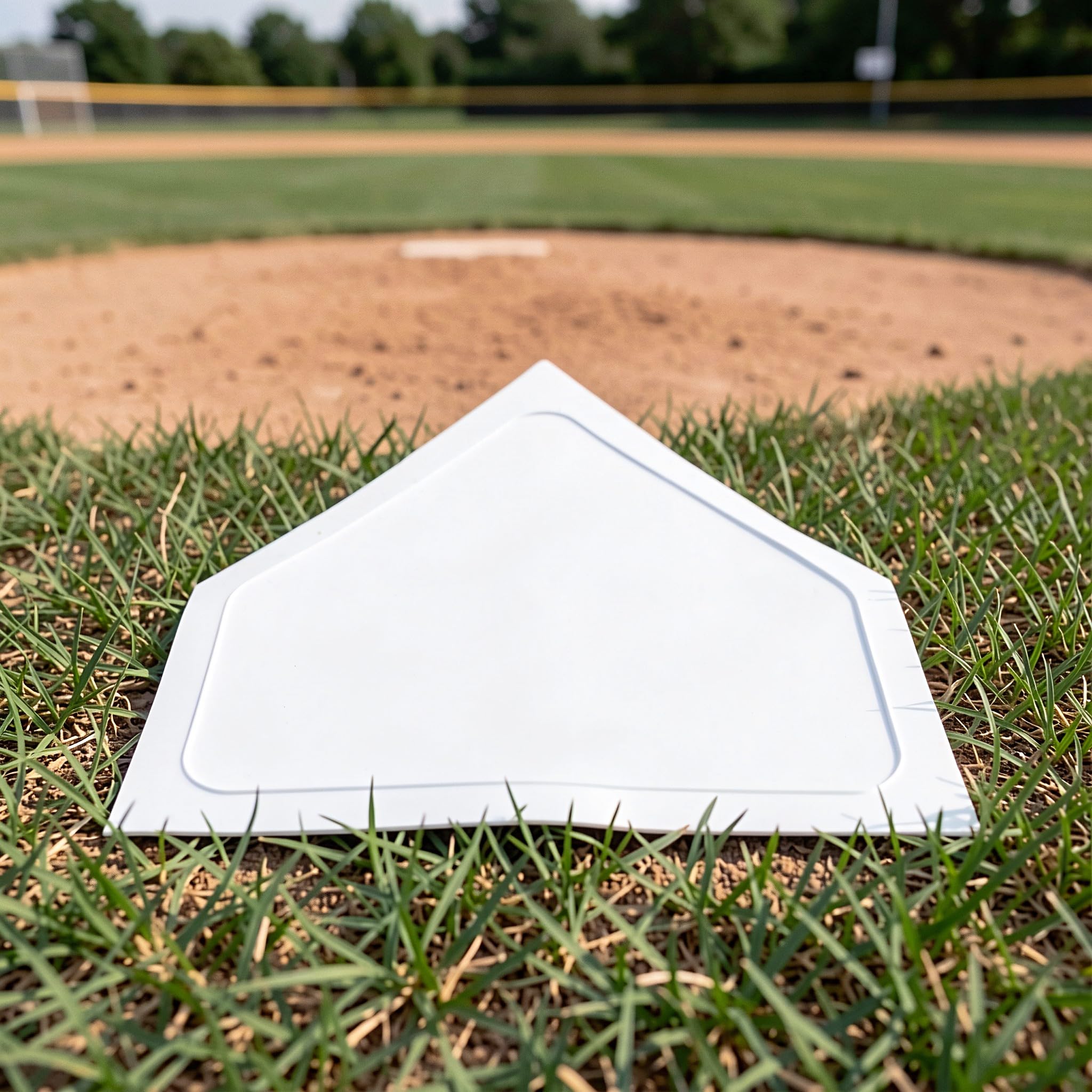 YARNOW 4 białe płyty domowe do baseballu: rzucana baza do softballu i baseballu - białe płaskie trójkątne płyty domowe do ćwiczeń rzucania na boisku i uderzania