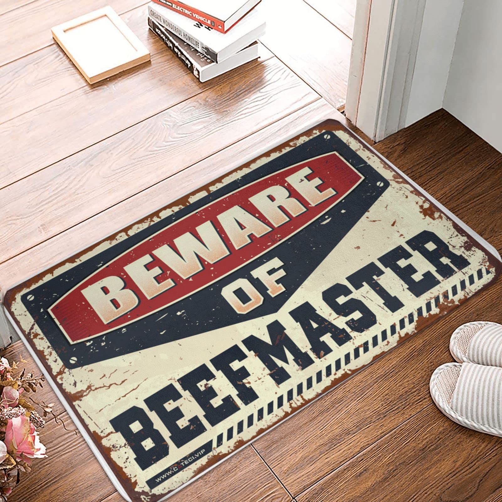 Paillasson d'intérieur Beware Of Beefmaster 65 x 90 cm contre les salissures