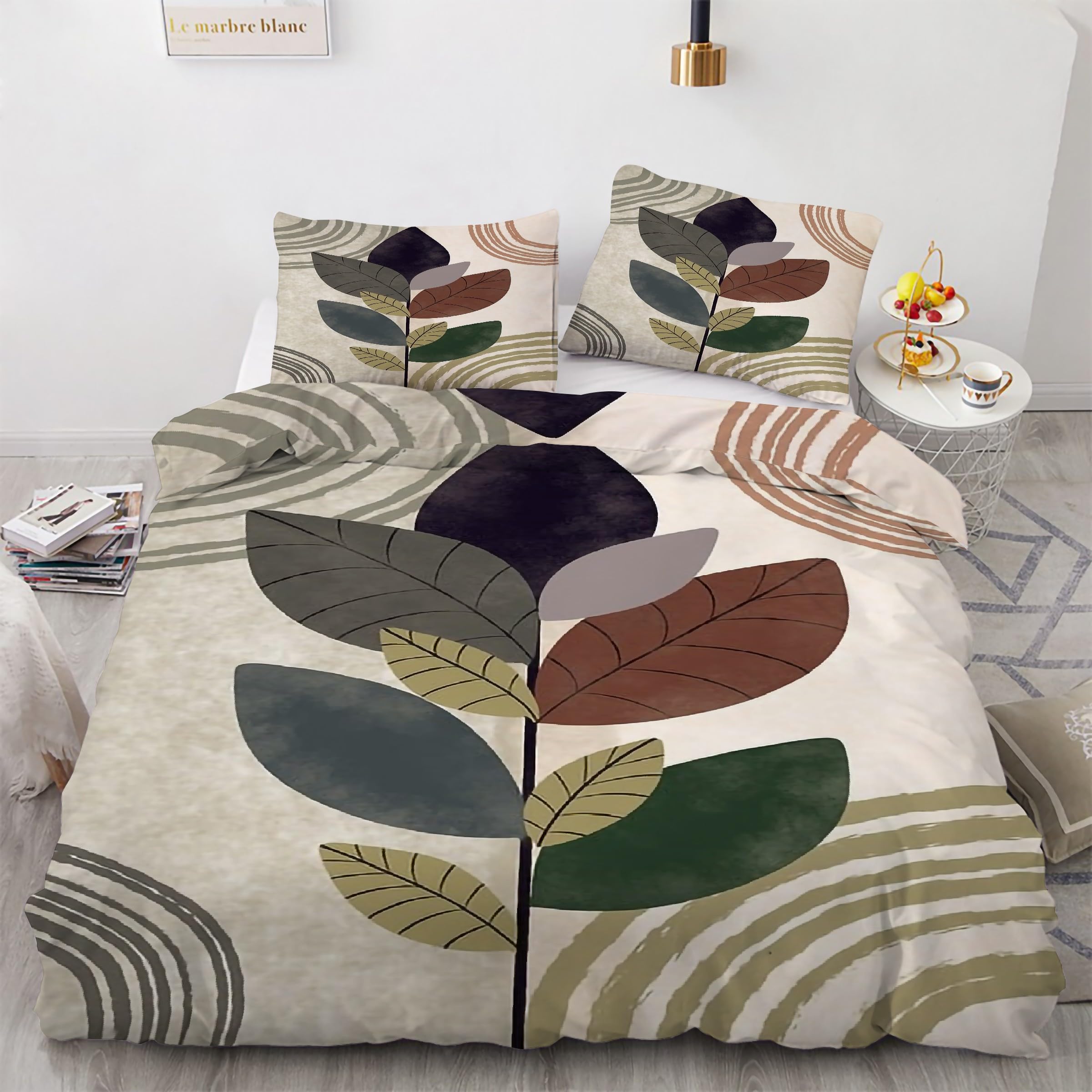 Ensemble de literie 160x200 abstrait finitions haut de gamme fermeture