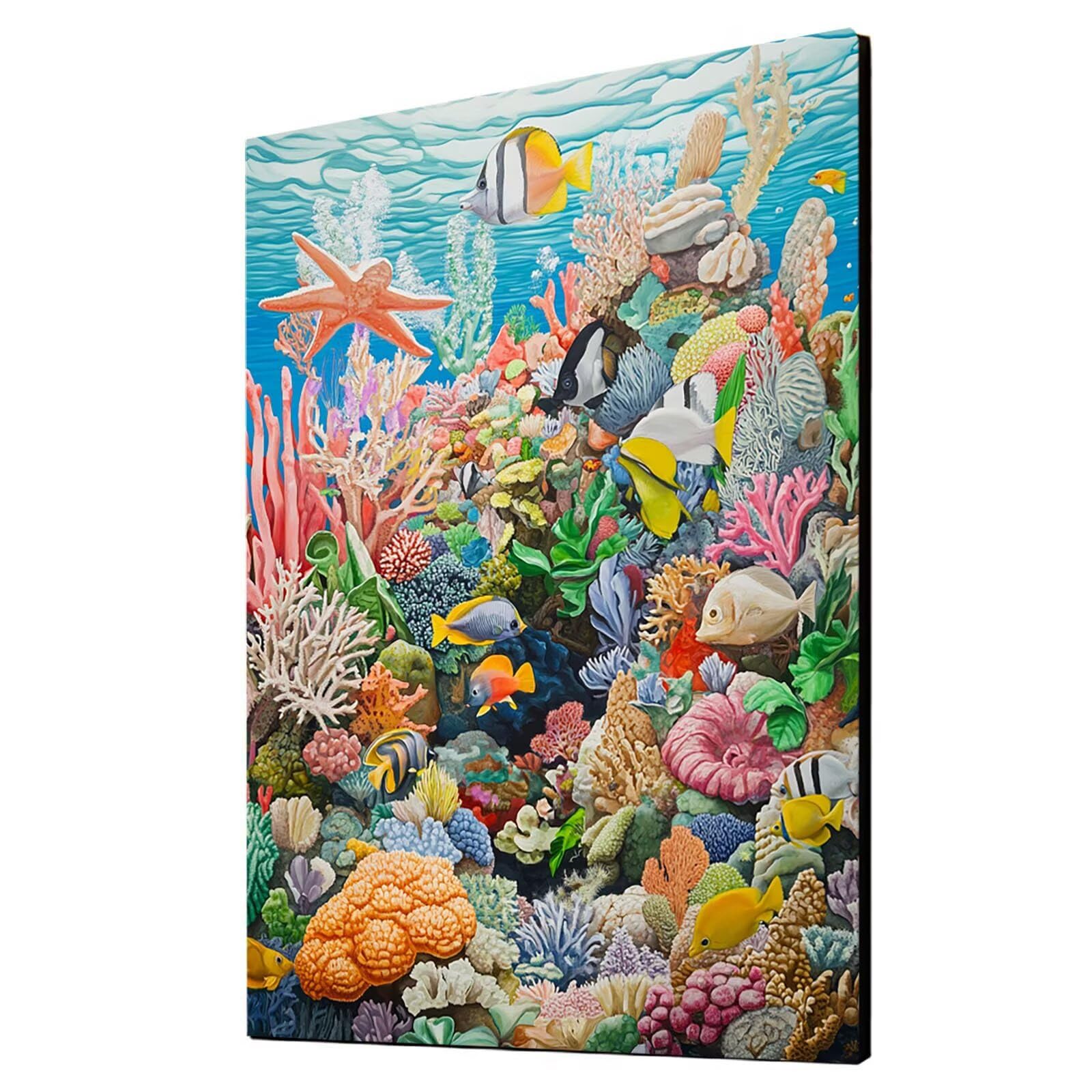 Malowanie po numerach, dla dorosłych, ryby, malowanie po numerach, zestawy koralowe, hobby dla dorosłych i kobiet, artykuły artystyczne, 82 x 100 cm, sztuka ścienna, przejrzystość kolorów, płótno do
