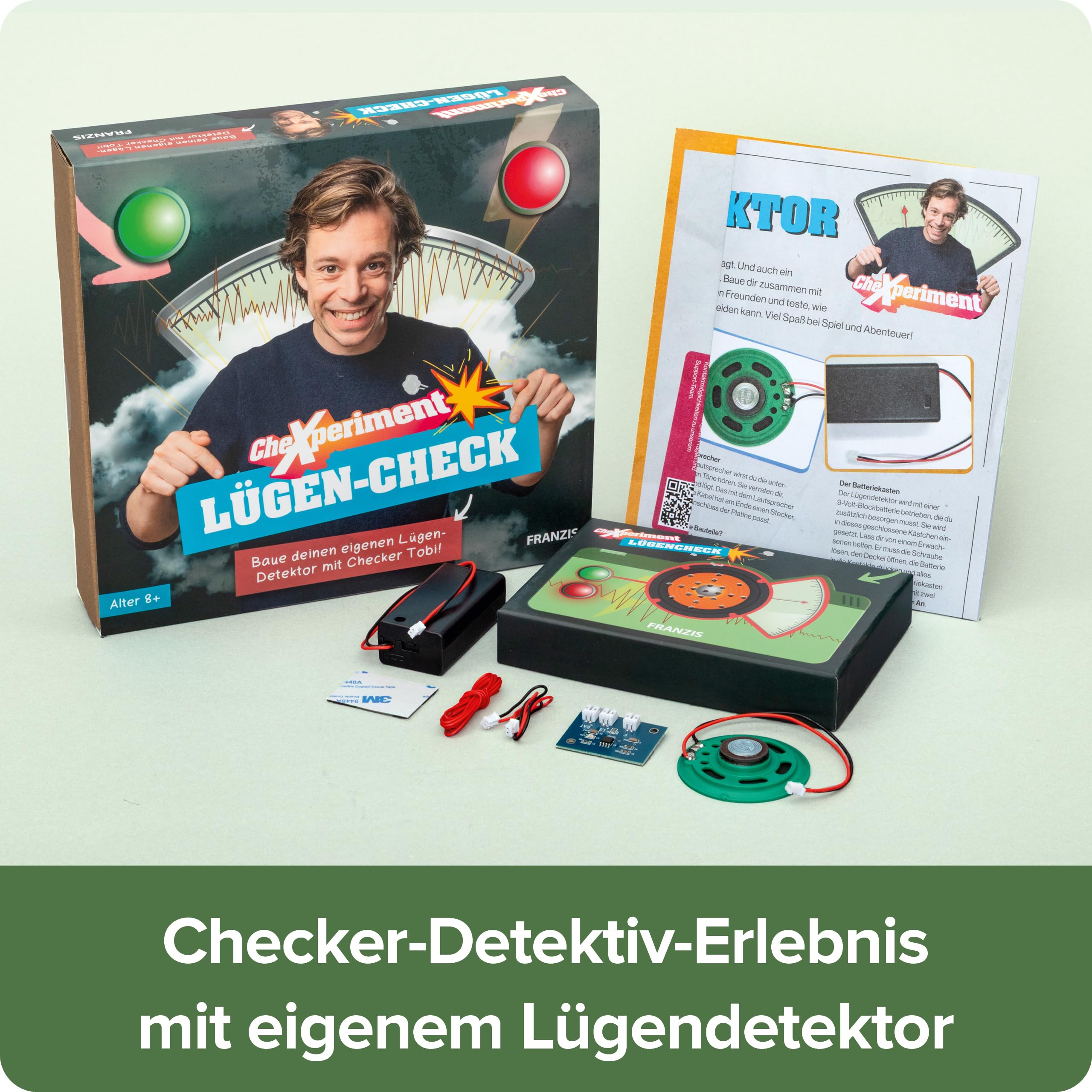 FRANZIS 67258 - CheXperiment - Check - Build Your Own Lie Detector Together With Checker Tobi!