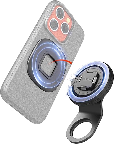 sincetop Soporte magnético para teléfono de bicicleta Serie Q Quad - Soporte para teléfono de bicicleta de montaña - Bloqueo y liberación rápidos -