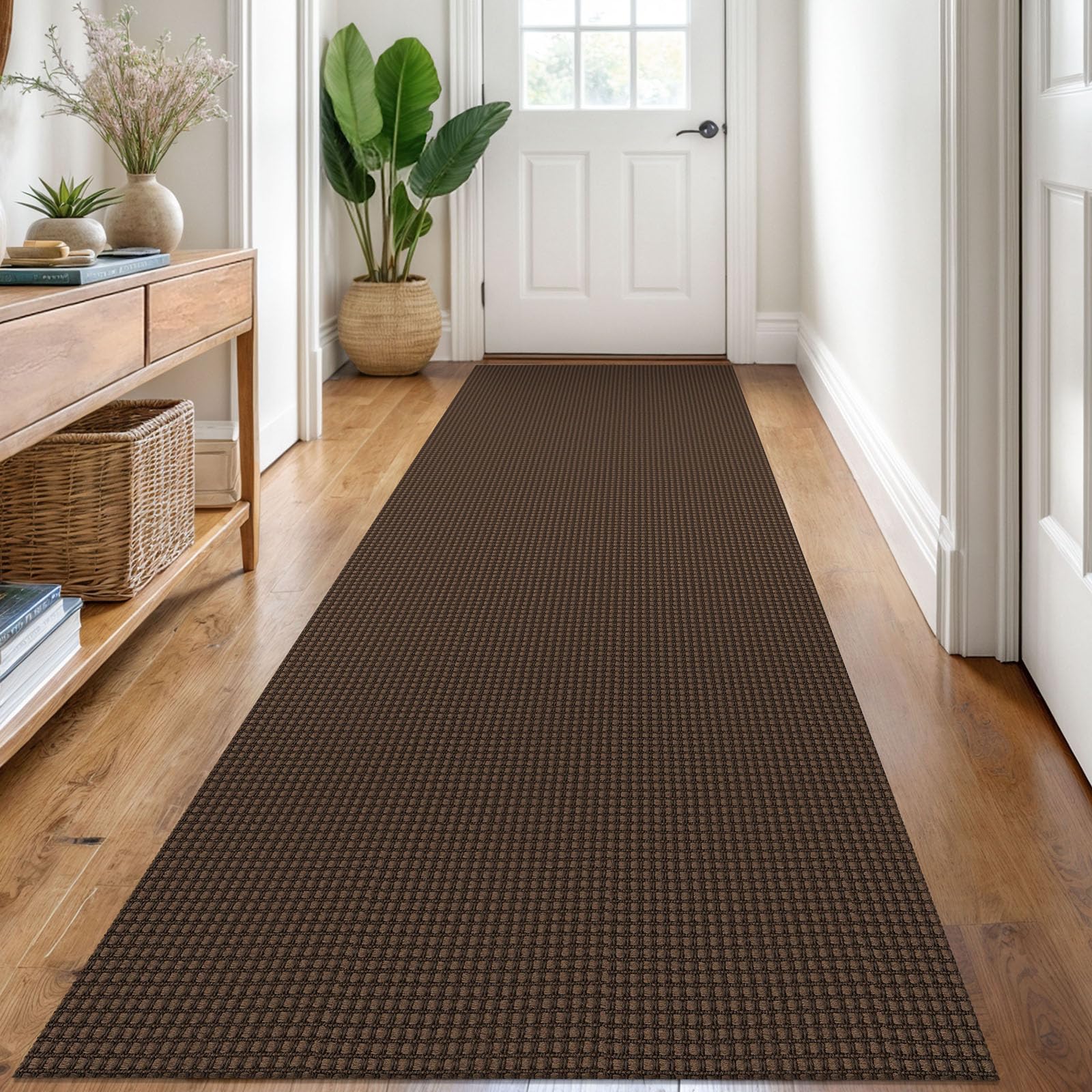 KOZYFLY Runners for Hallways 3x8 ft Washable Kitchen Runner Non Slip Rubber Backed Hall Runners Cotton Entryway Runner Rugs Floor Carpet for Indoor