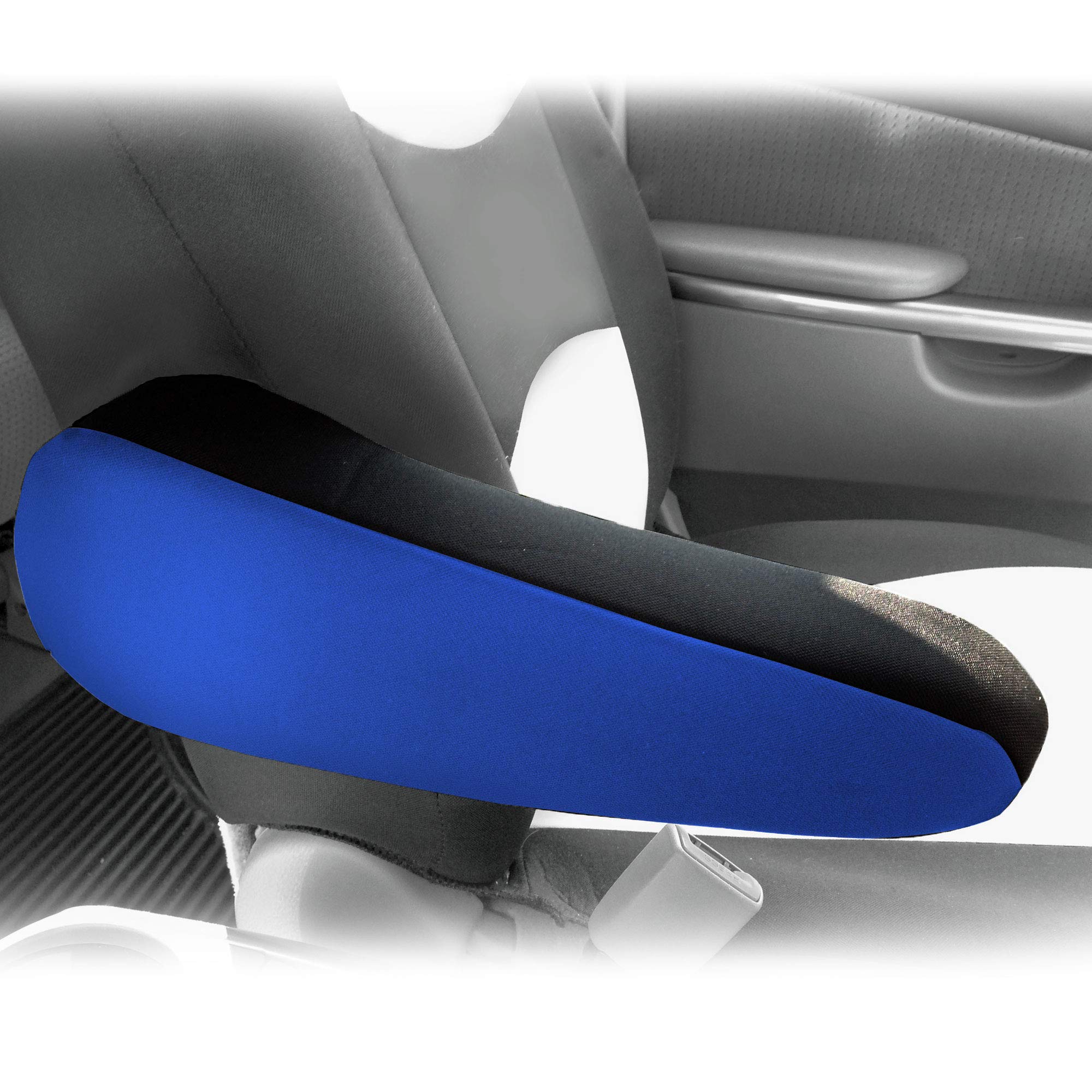 Photo 1 of FH Group FH1051BLUE Flat Cloth Fabric Blue Armrest Cover Semi-Universal Fit, One Pair