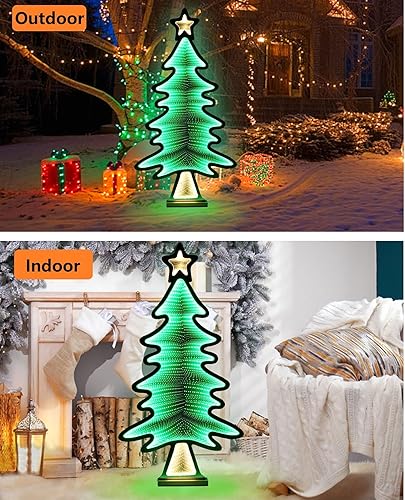 Miniatura 6 de Decoraciones de Navidad para árbol de Navidad 3D estereoscópico para colgar de 22 x 2.5 x 36 pulgadas (árbol de Navidad)