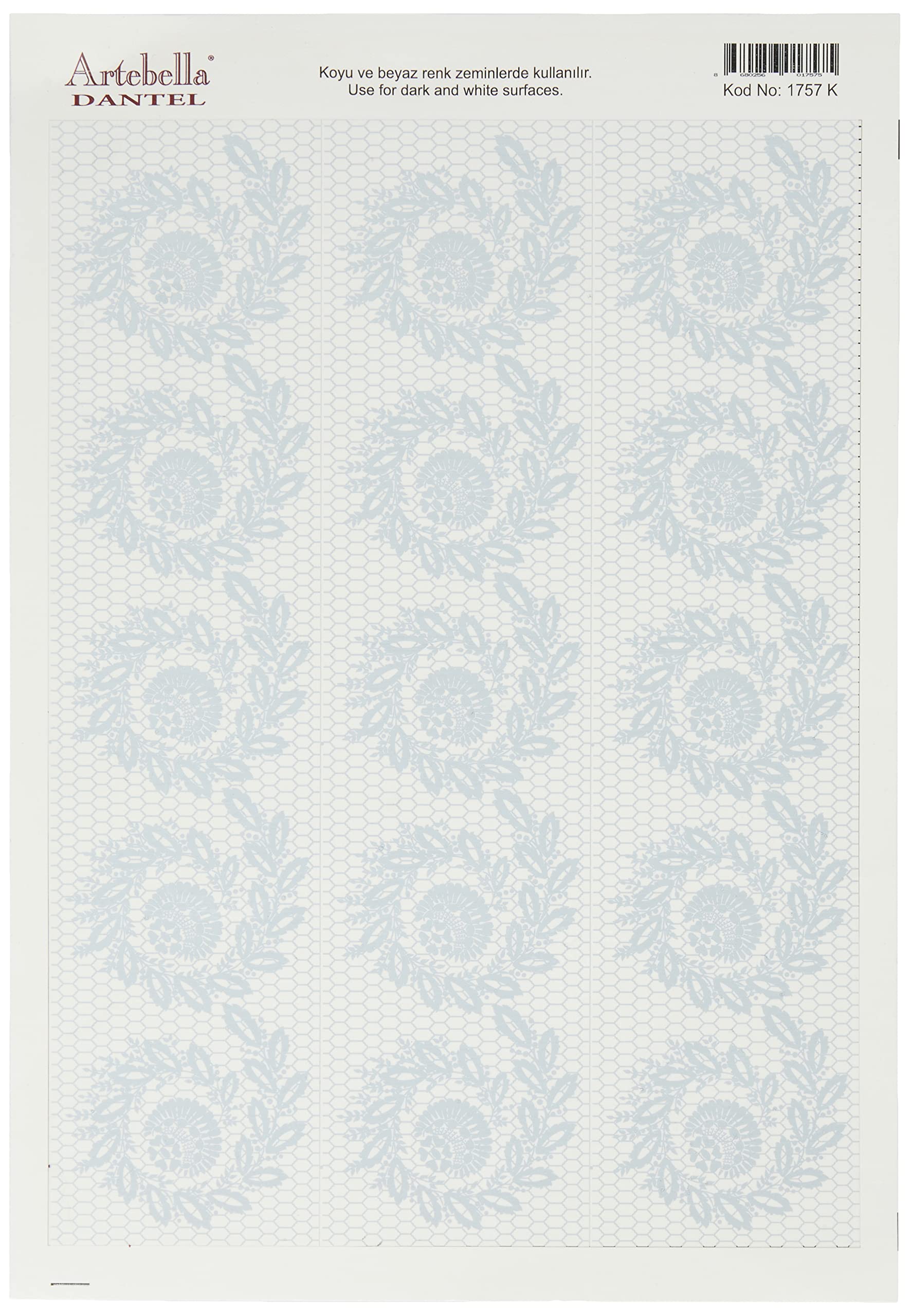 Artebella Dantel Kolay Transfer 23X34 cm Koyu Zemin 1757K