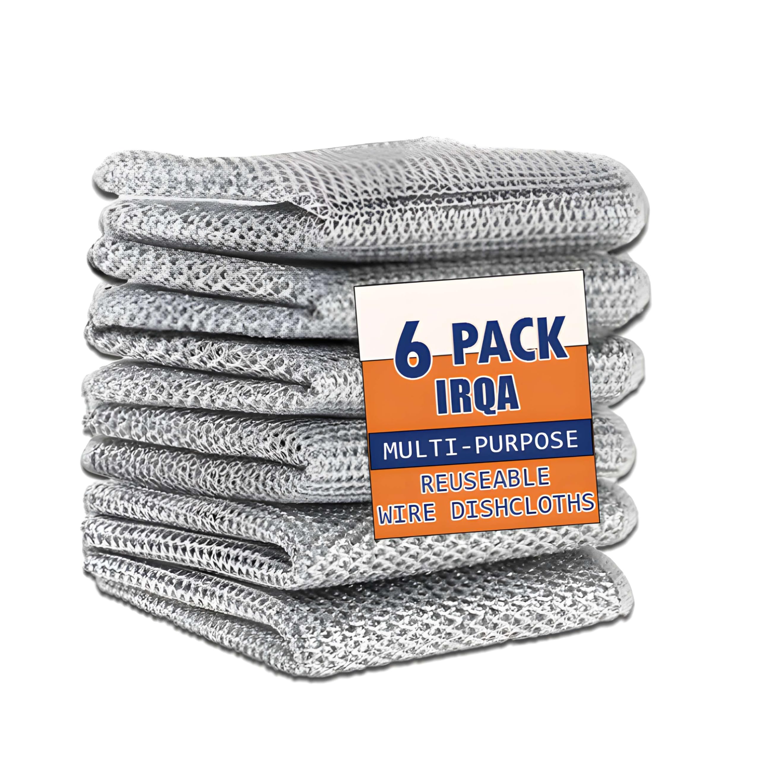 Steel bartan cleaner Scrubber for Utensils 6 Pack, Steel Wire Non Scratch Dish wash Cloth, Utensil Cleaner Scrub for Kitchen dishwashing, Washing bartan, Multipurpose dishwash Cleaning Rags (B0D9V1VSFY) Amazon Price History, Amazon Price Tracker