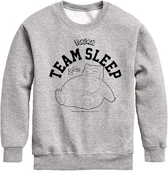HYBRID APPAREL - Pokemon - Snorlax Team Sleep - Youth Crewneck Fleece Sweatshirt