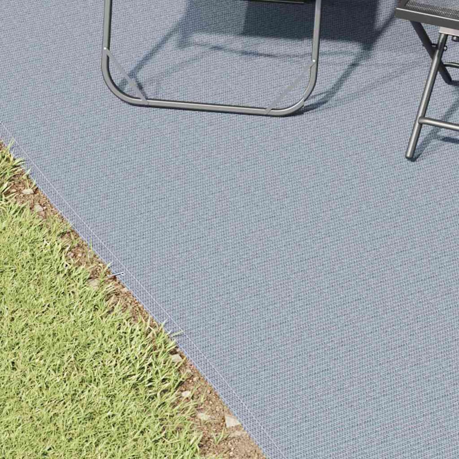 Gecheer Zelt Zubehör Blau-grau Polyester 400 x 700 cm Robust Zelteppich Zeltdeckel Picknickdecke Wohnwagen Balkon Outdoor