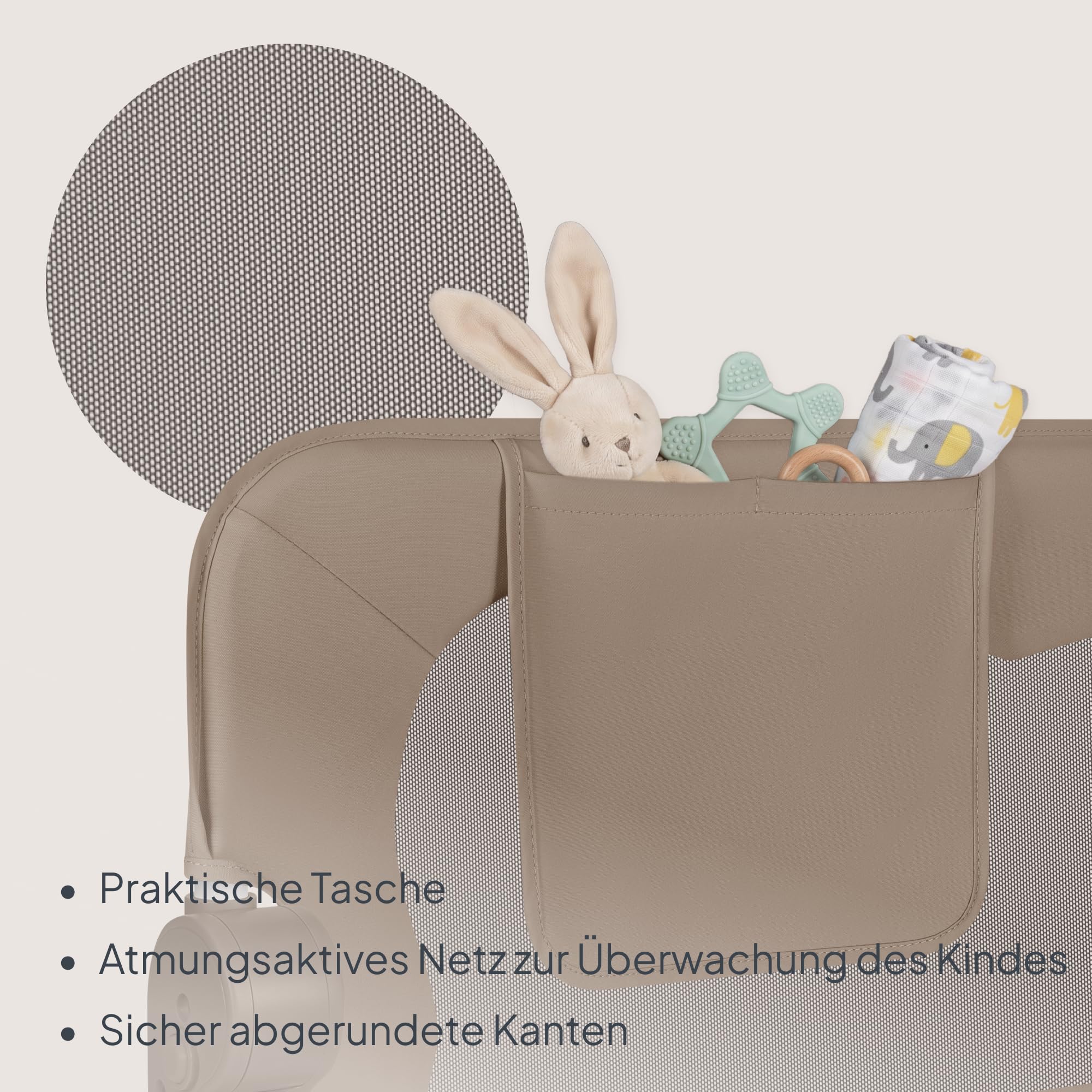 Lionelo Eva Rausfallschutz Bett Rausfallschutz Kinderbett, 150 x 42 cm