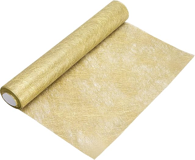 Table Runner 30cmx10m Reusable Double-Sided Gold Metallic Festival Gift Ribbon for Wedding Party Dinner Christmas Decoration